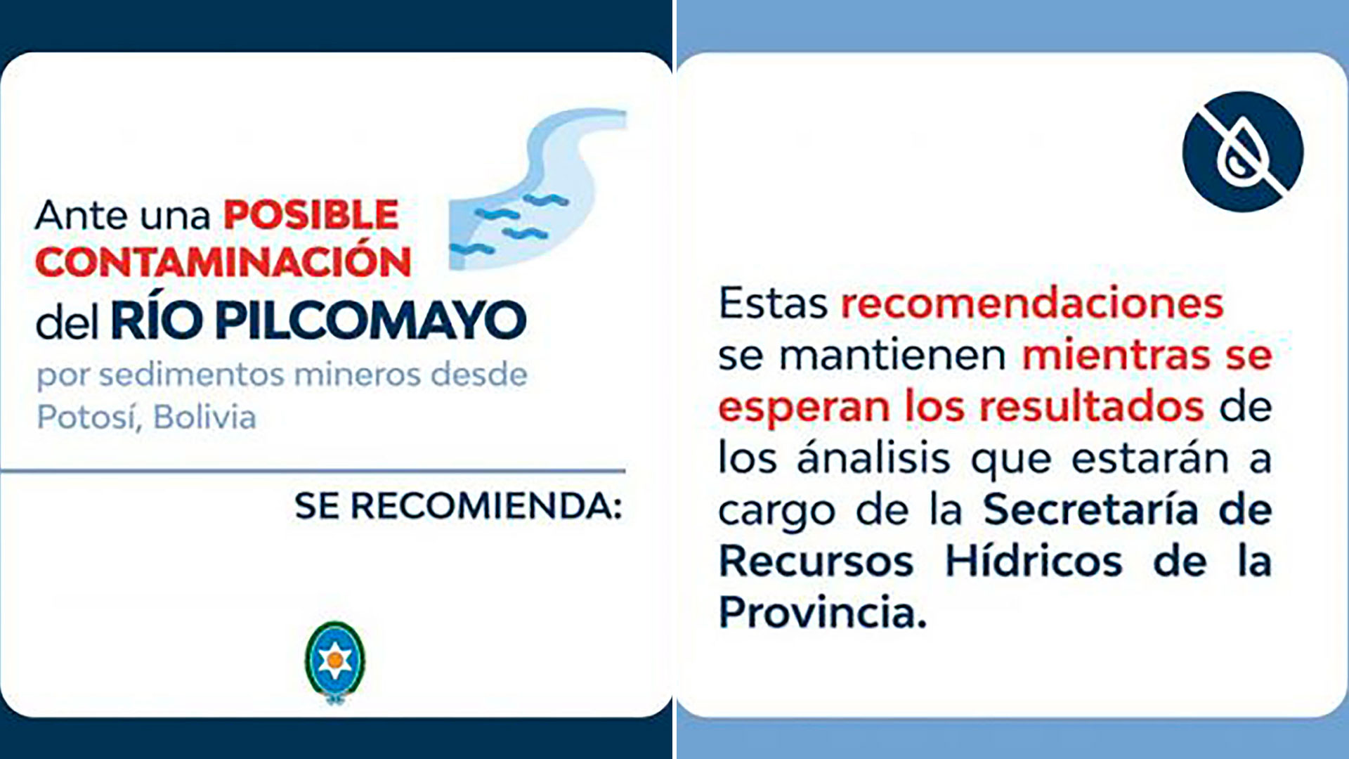 El pedido se realizó de manera preventiva, hasta que la Secretaría de Recursos Hídricos de Salta pueda extraer y analizar muestras del tramo del río (Gobierno de Salta)