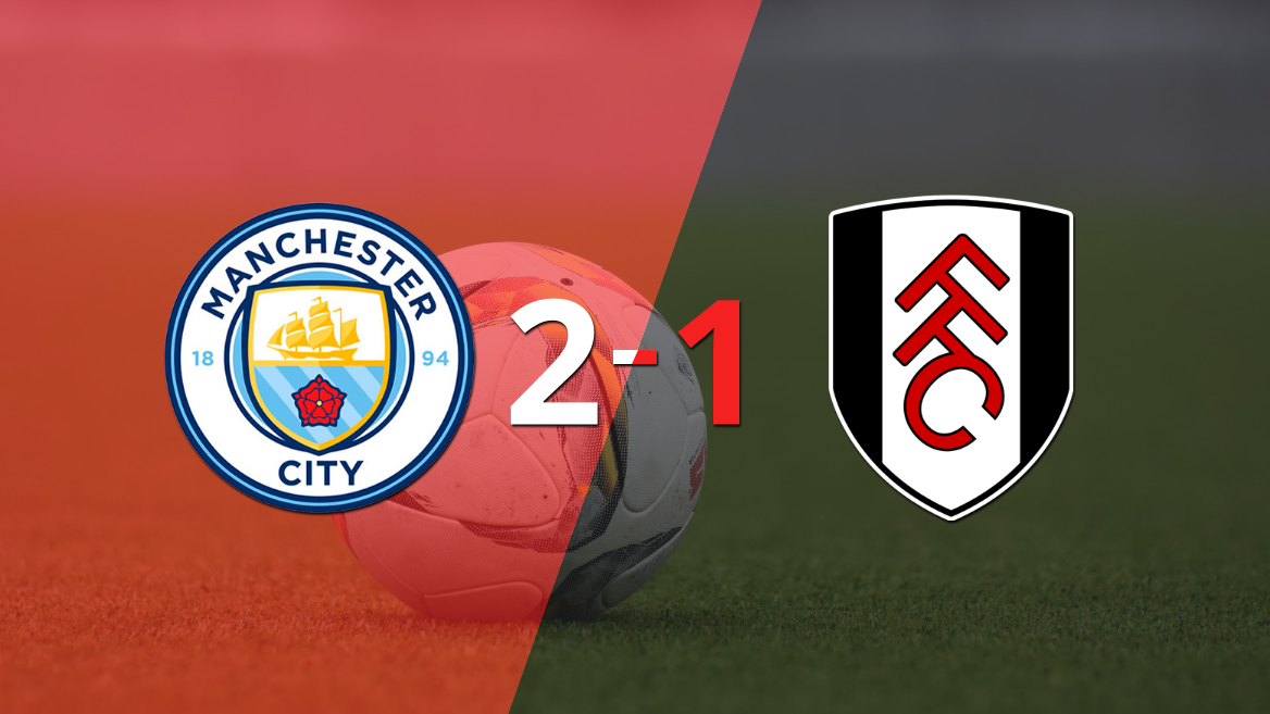 Manchester City logró una victoria de local por 2 a 1 frente a Fulham