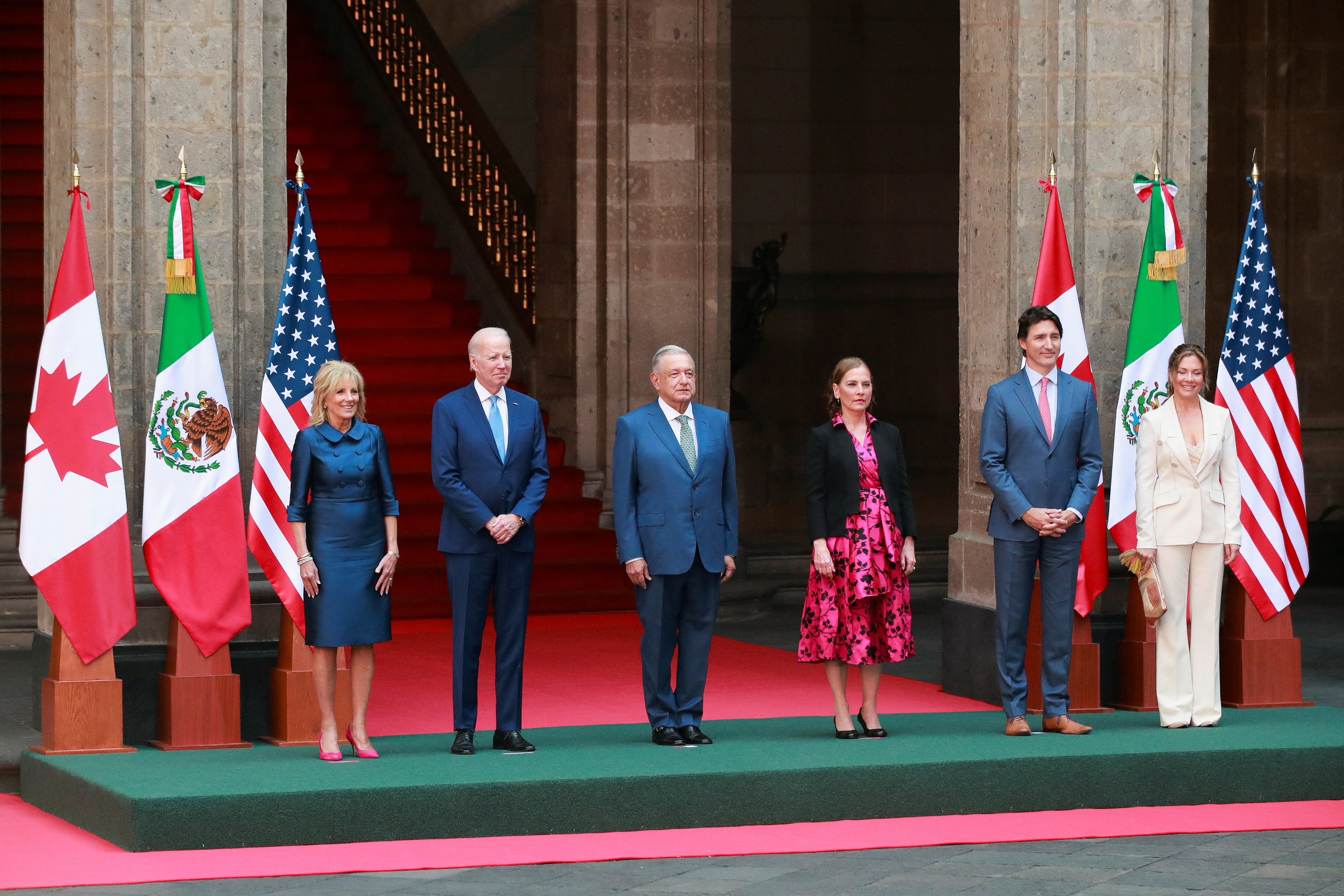 Los mandatarios de los tres países se reunieron en Palacio Nacional 
REUTERS/Henry Romero