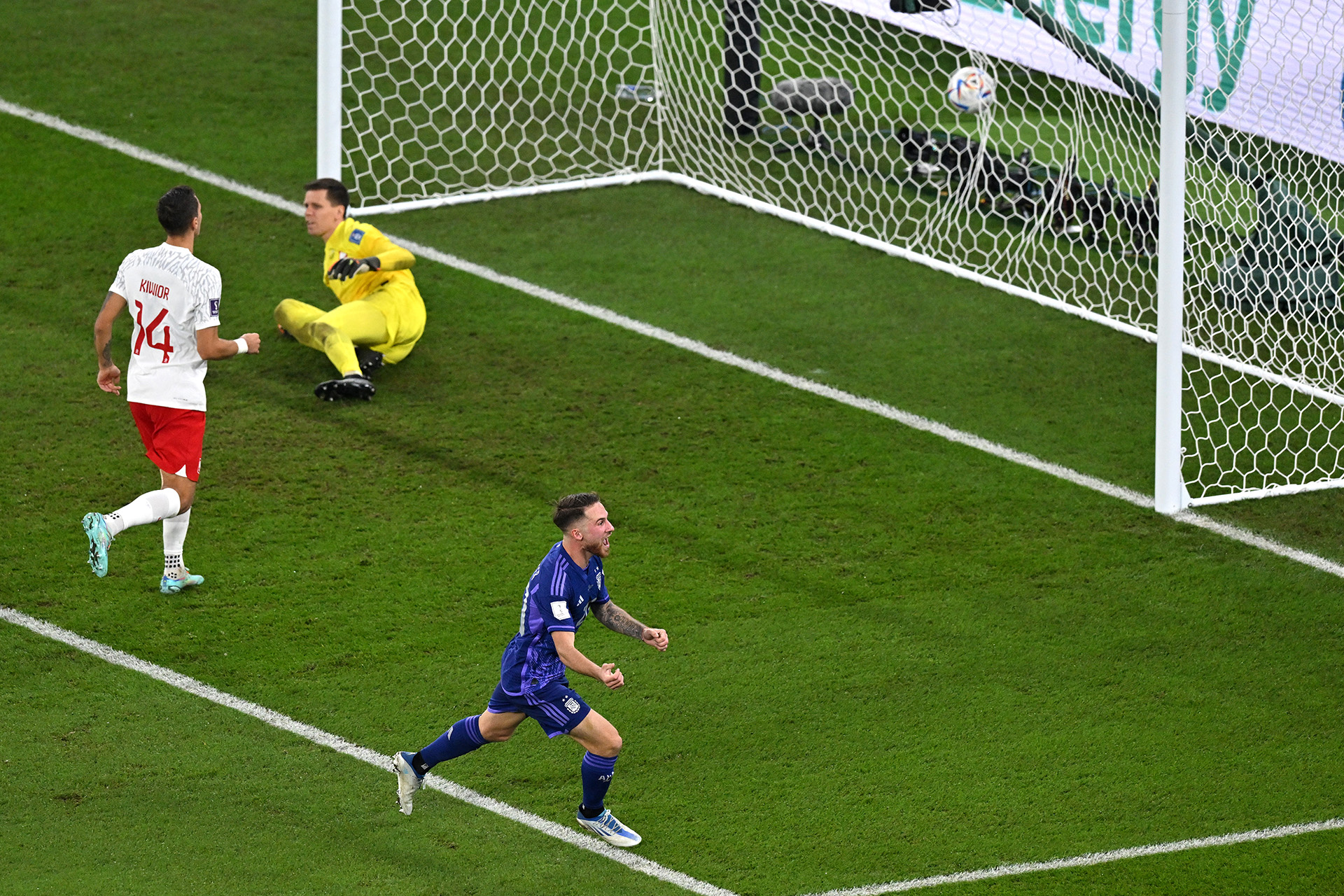 La secuencia completa del gol de Alexis Mac Allister que abrió el partido para la selección argentina ante Polonia