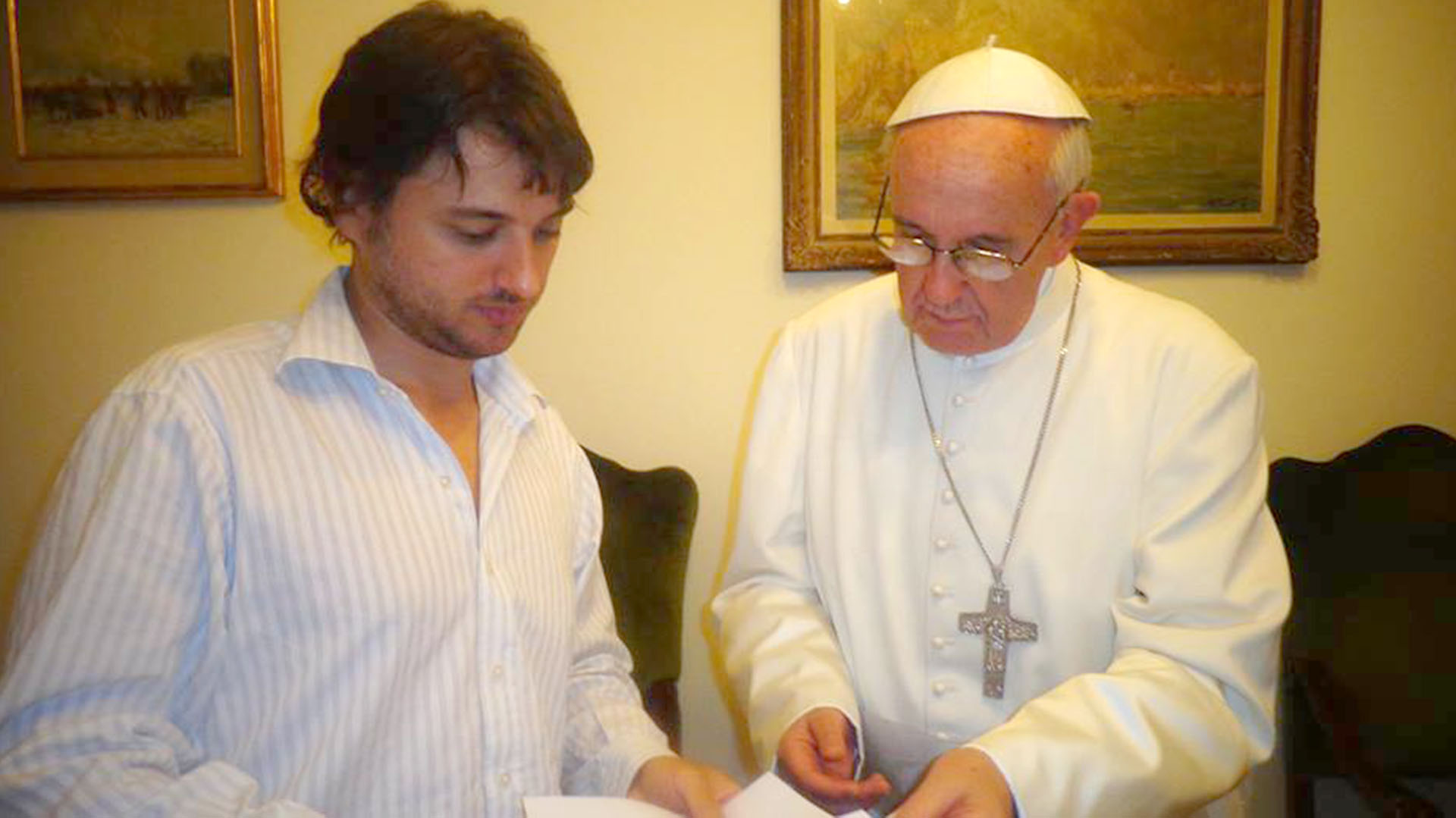 Juan Grabois junto al Papa