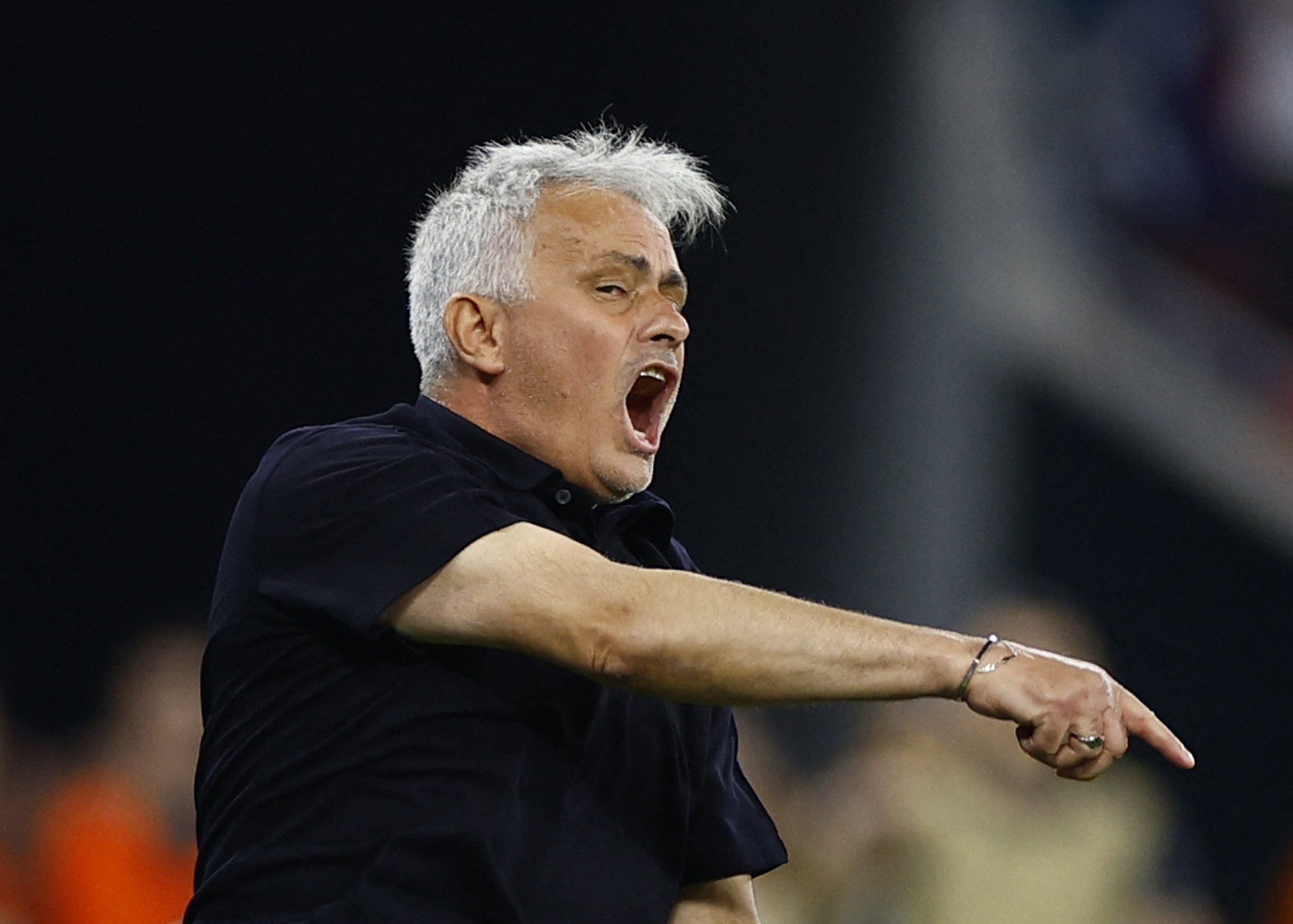 La reacción de José Mourinho en la final de la Europa League entre Roma y Sevilla (REUTERS/John Sibley)
