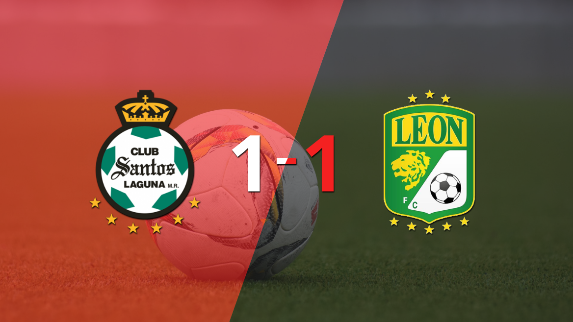 Santos Laguna y León se repartieron los puntos en un 1 a 1