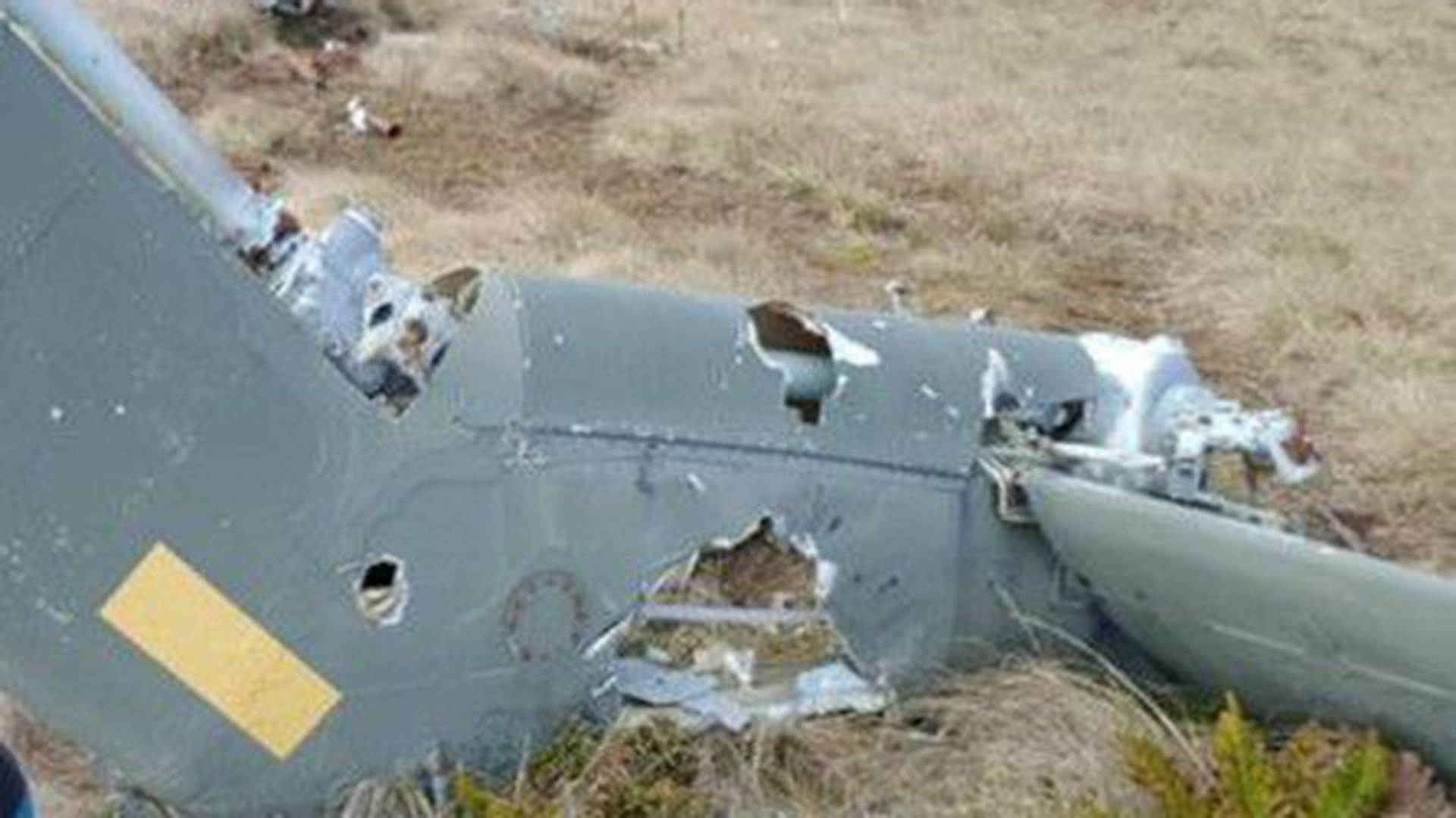 El helicóptero Puma de gendarmería caído en Monte Kent
