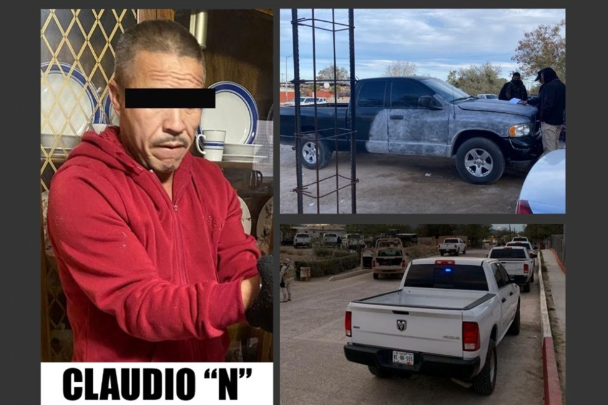 Además de la detención de Claudio "N", también se aseguró la camioneta usada en la agresión (Foto: Fiscalía Sonora)