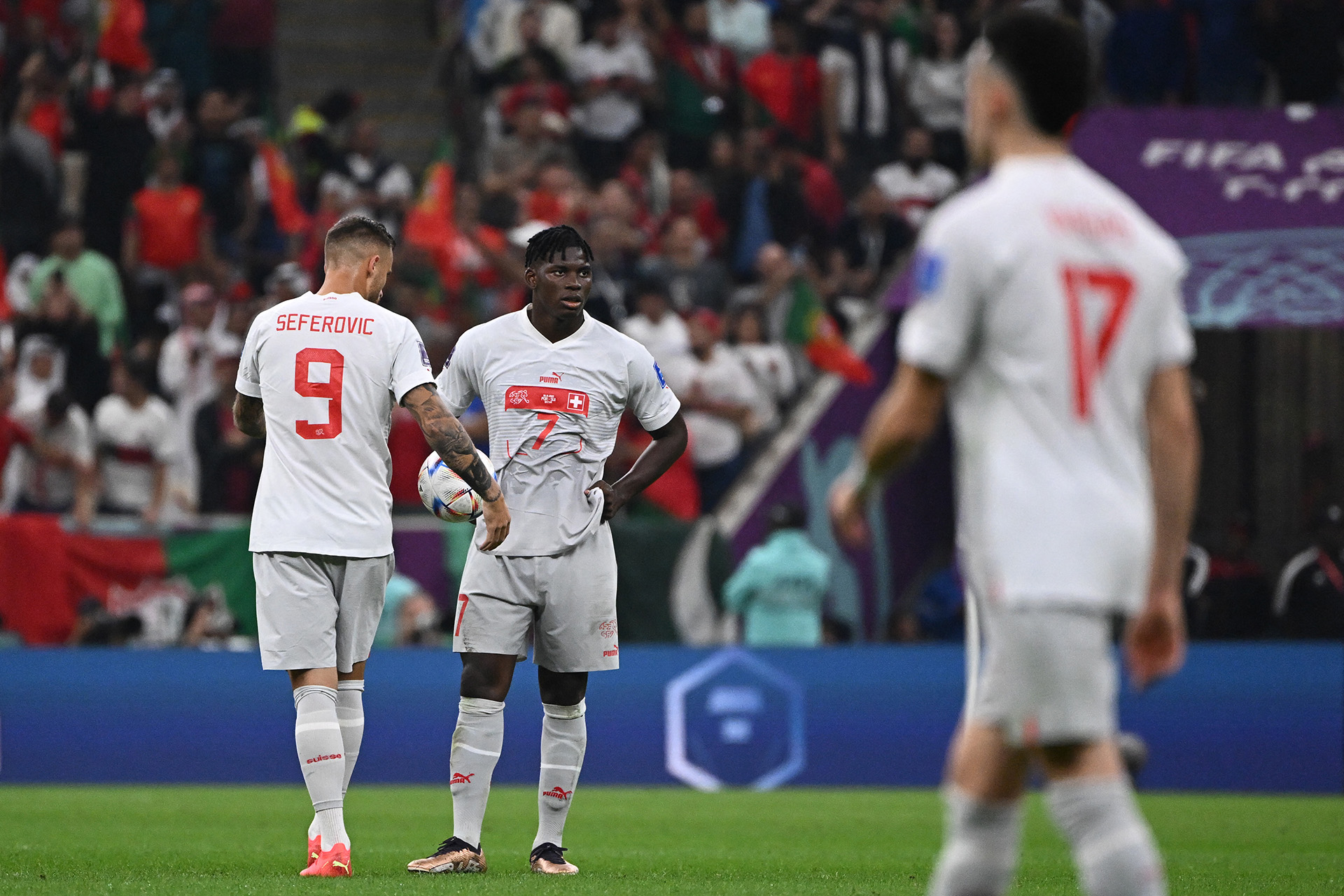 Suiza cayó frente a Portugal en octavos de final del Mundial de Qatar (AFP)