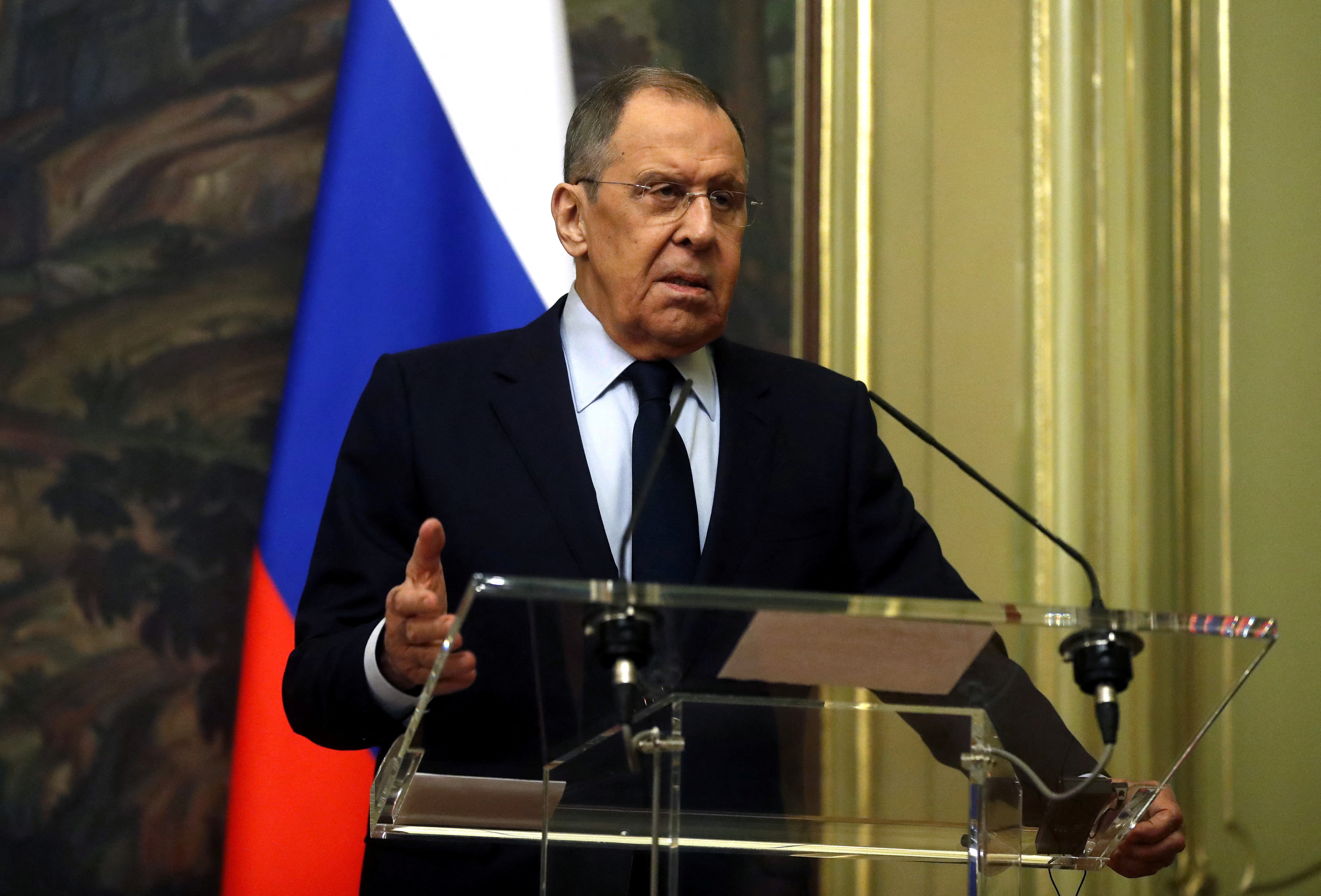 El Ministro de Relaciones Exteriores de Rusia, Sergei Lavrov (Maxim Shipenkov/Pool vía REUTERS)