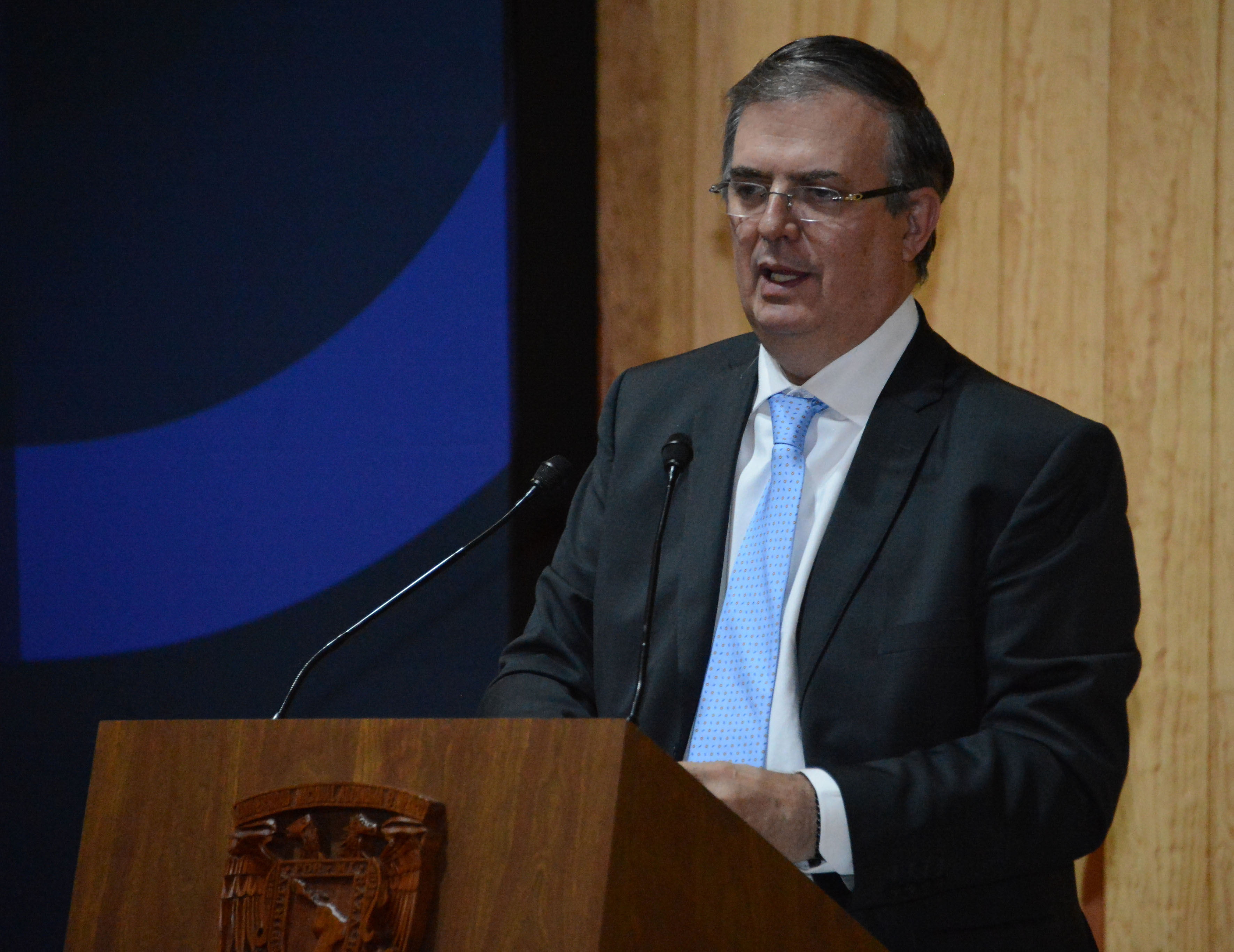 El canciller Marcelo Ebrard, expresó que la inteligencia artificial propiciaría un desarrollo económico próspero (Foto: UNAM)