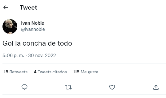 El tweet de Iván Noble ante el triunfo argentino contra Polonia (Foto: Captura Twitter)
