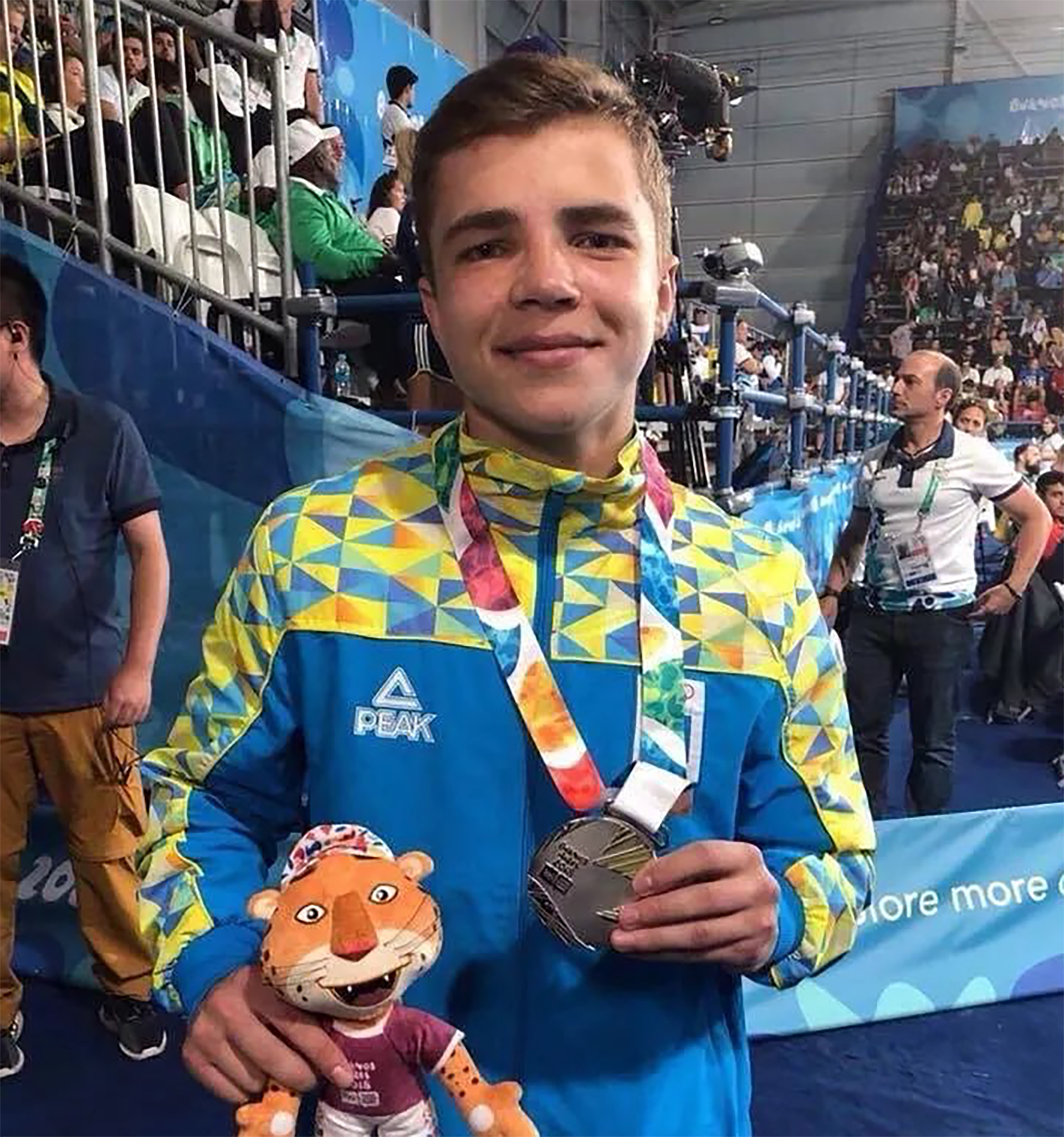 La sonrisa por haber ganado la medalla de plata en los Juegos Olímpicos de la Juventud que se organizaron en Buenos Aires