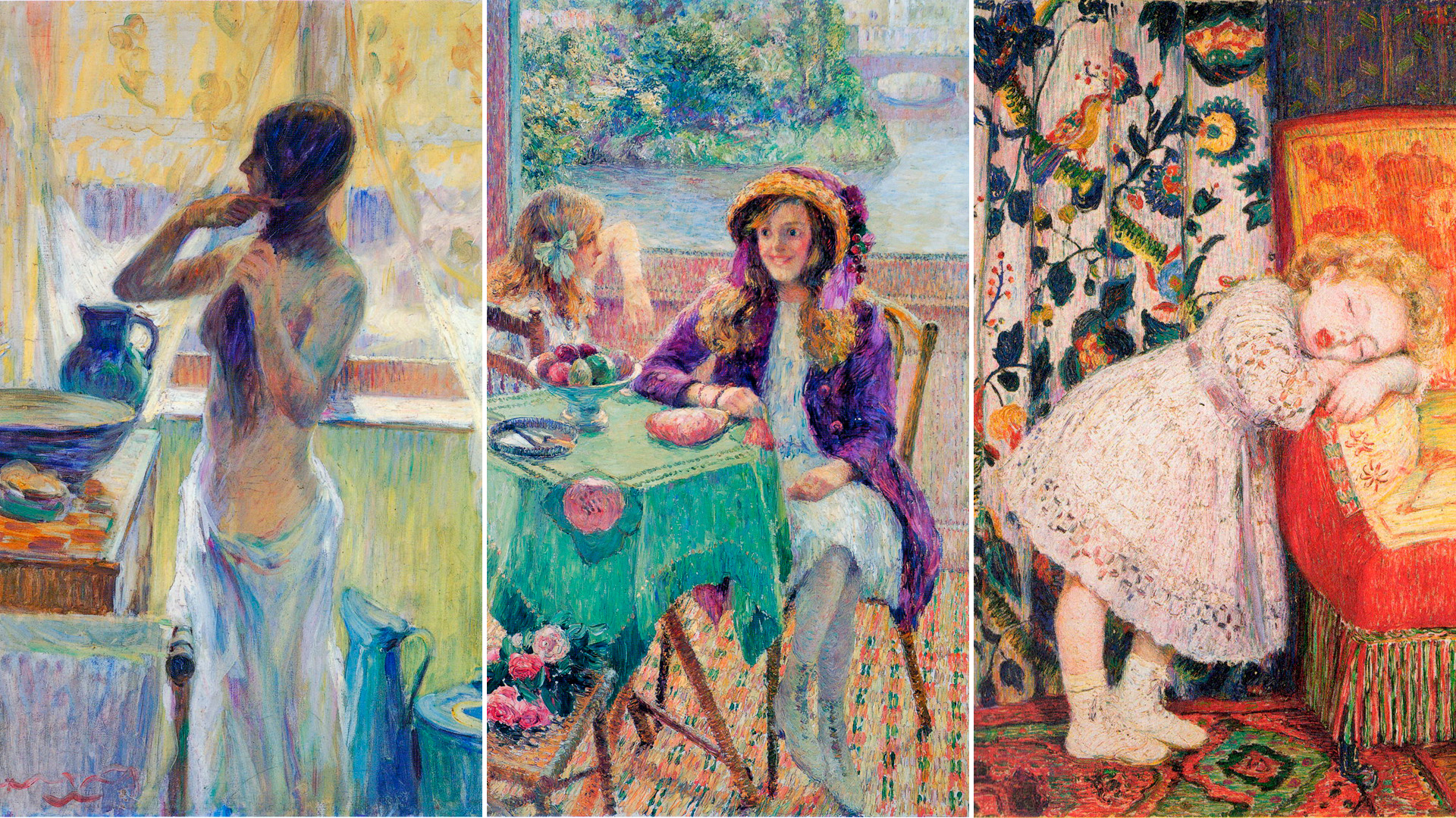 "Maquillaje" (1908), "Hermanas" (1911) y "Modelo durmiendo" (1912) 