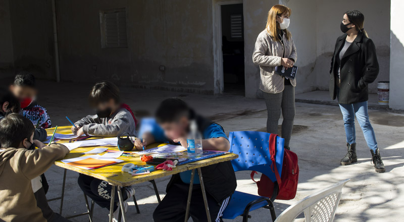 El Programa Constructoras dispone de un espacio para que las asistentes puedan ir con sus hijos e hijas. (Imagen: gentileza Programa Constructoras)