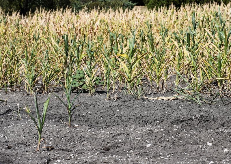 Lotes de maíz afectados por la sequía. (REUTERS/Stringer)
