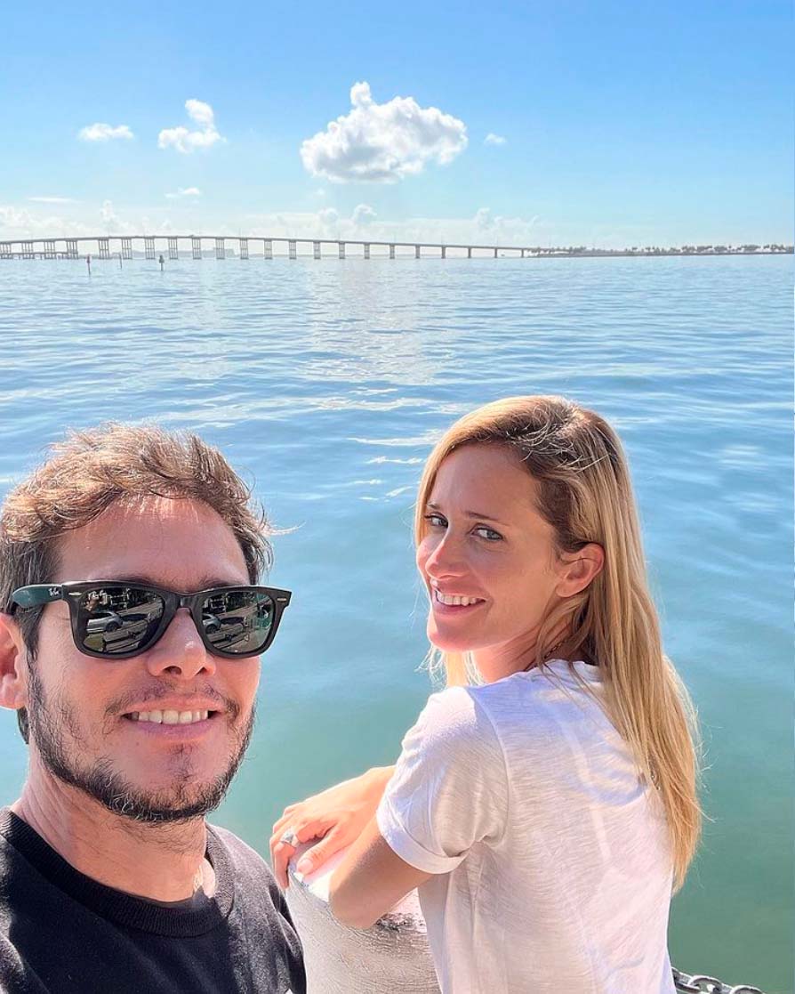 Julieta Prandi and Emanuel Ortega while vacationing in Miami