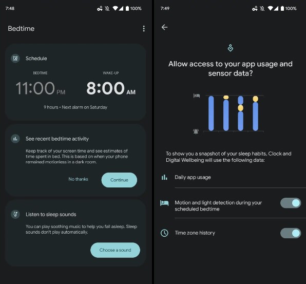 Der Schlafenszeitmodus der Google Clock-App ermöglicht es Benutzern, ihre Schlafqualität zu steuern