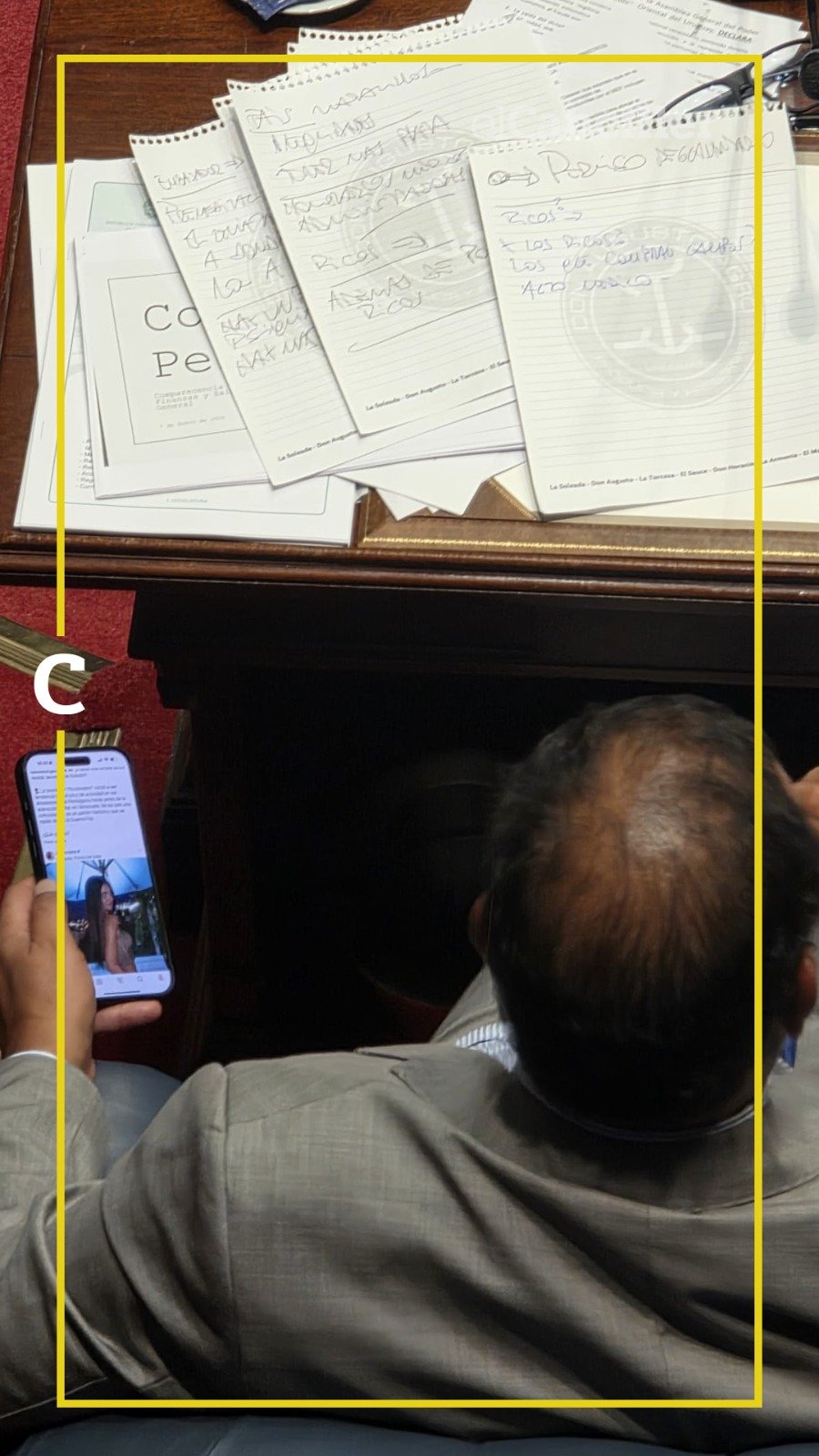 Senador uruguayo fue captado mirando a Zaira Nara en el Parlamento y un compañero de partido lo criticó: “Más atención” 