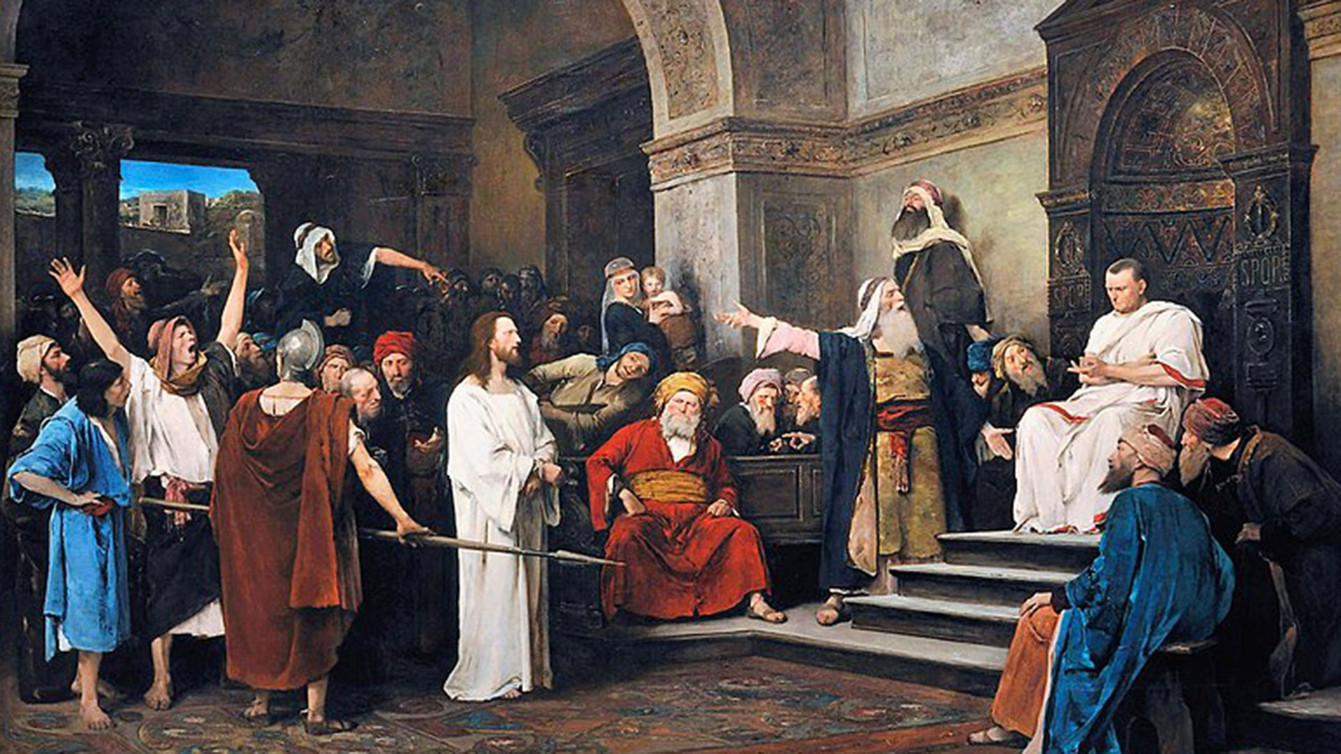 "Cristo ante Poncio Pilato", pintura del artista húngaro Mihály Munkácsy