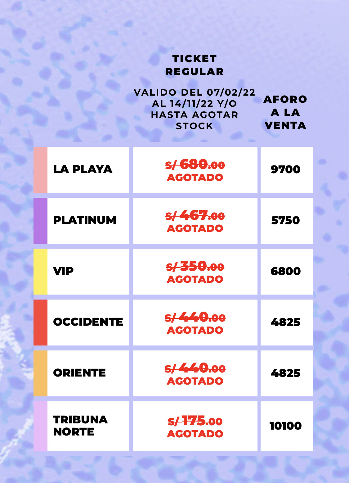 Sold out en Perú: Bad Bunny arrasa con la venta de entradas para la segunda fecha de su concierto. (Foto:Captura Teleticket)