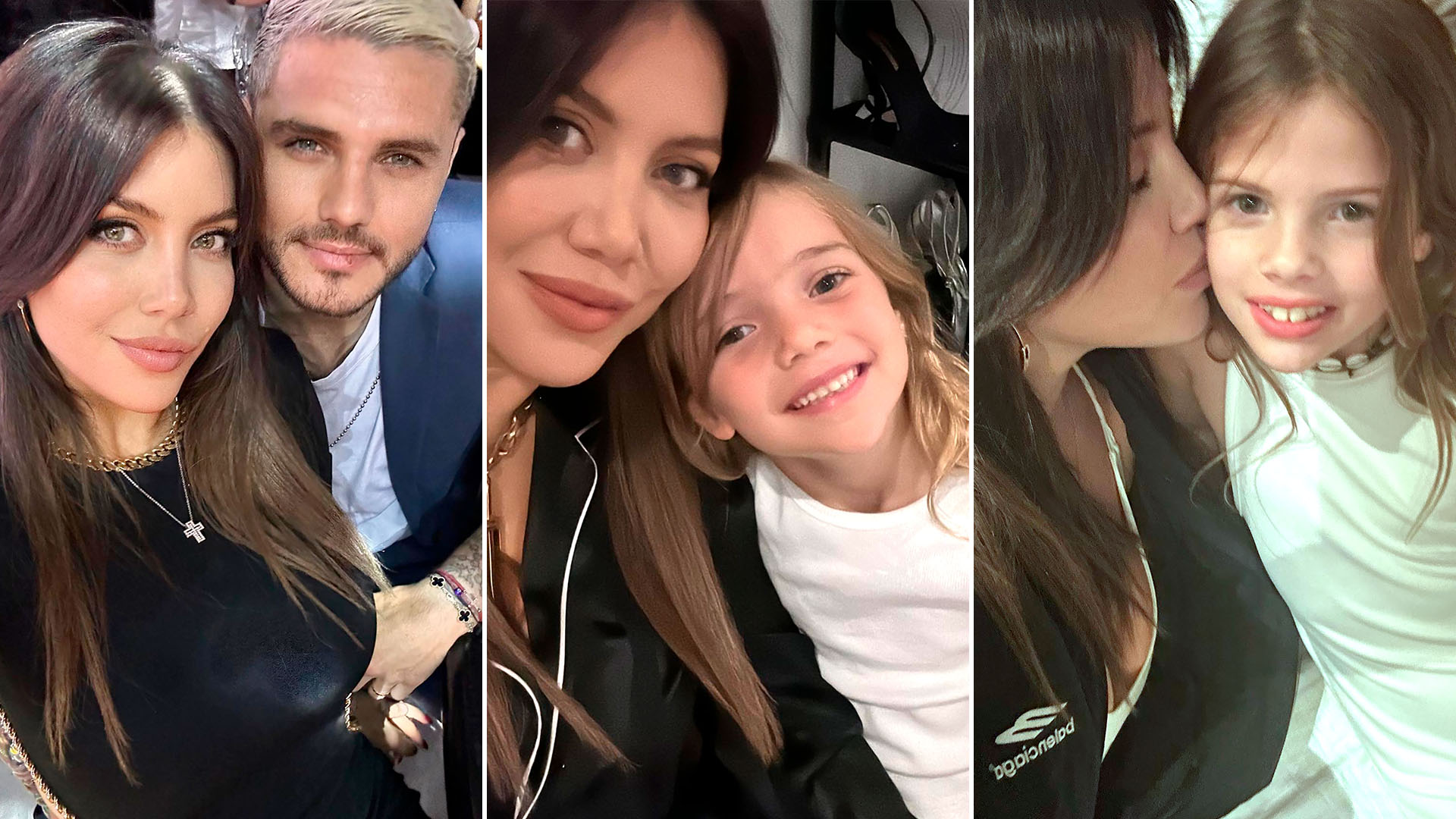 Wanda se despidió de Mauro y sus hijas (Instagram)