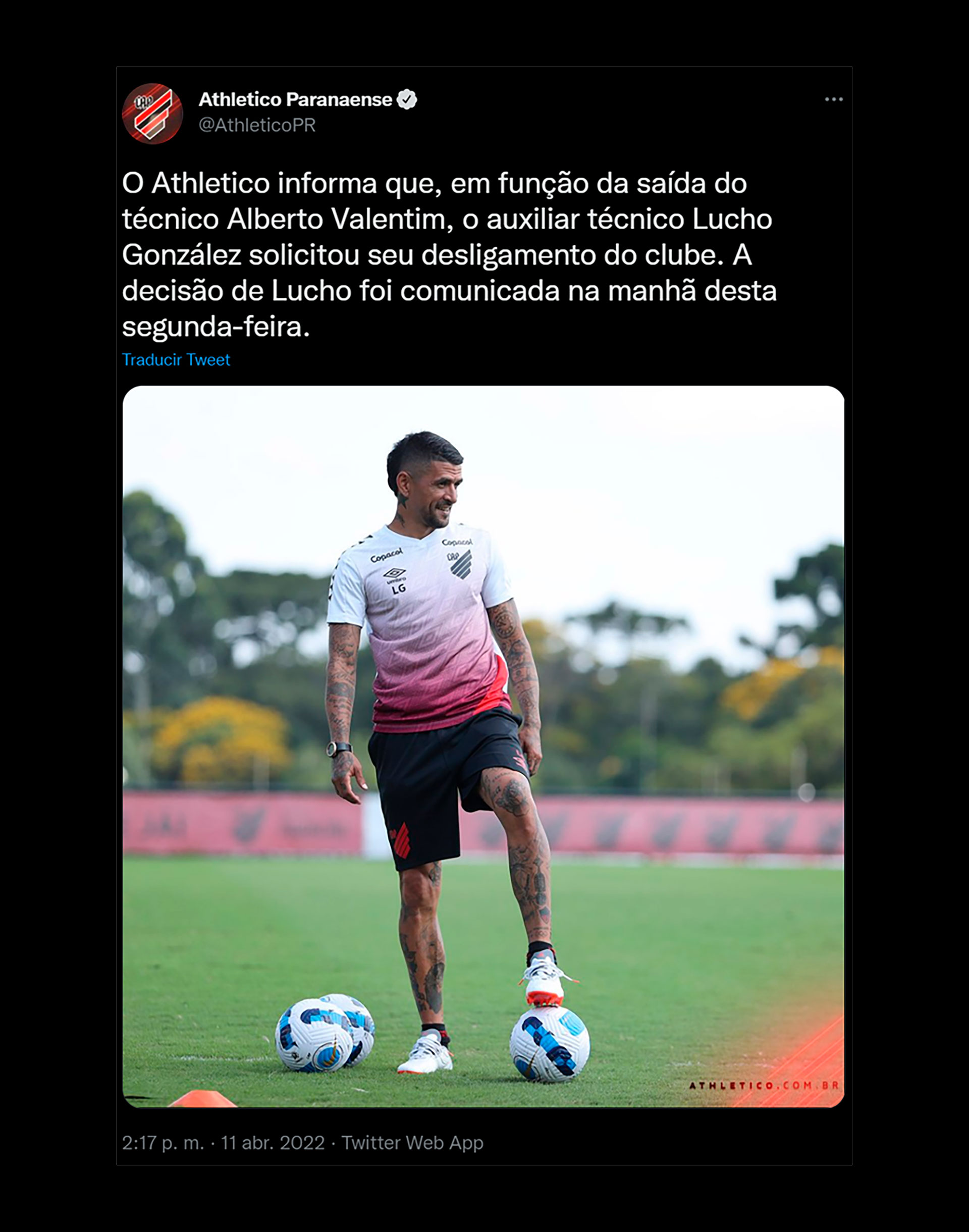 ブラジルでのサプライズ ルチョ ゴンサレスが任命されてからわずか24時間後にアトレティコ パラナエンセのコーチを辞任 Infobae