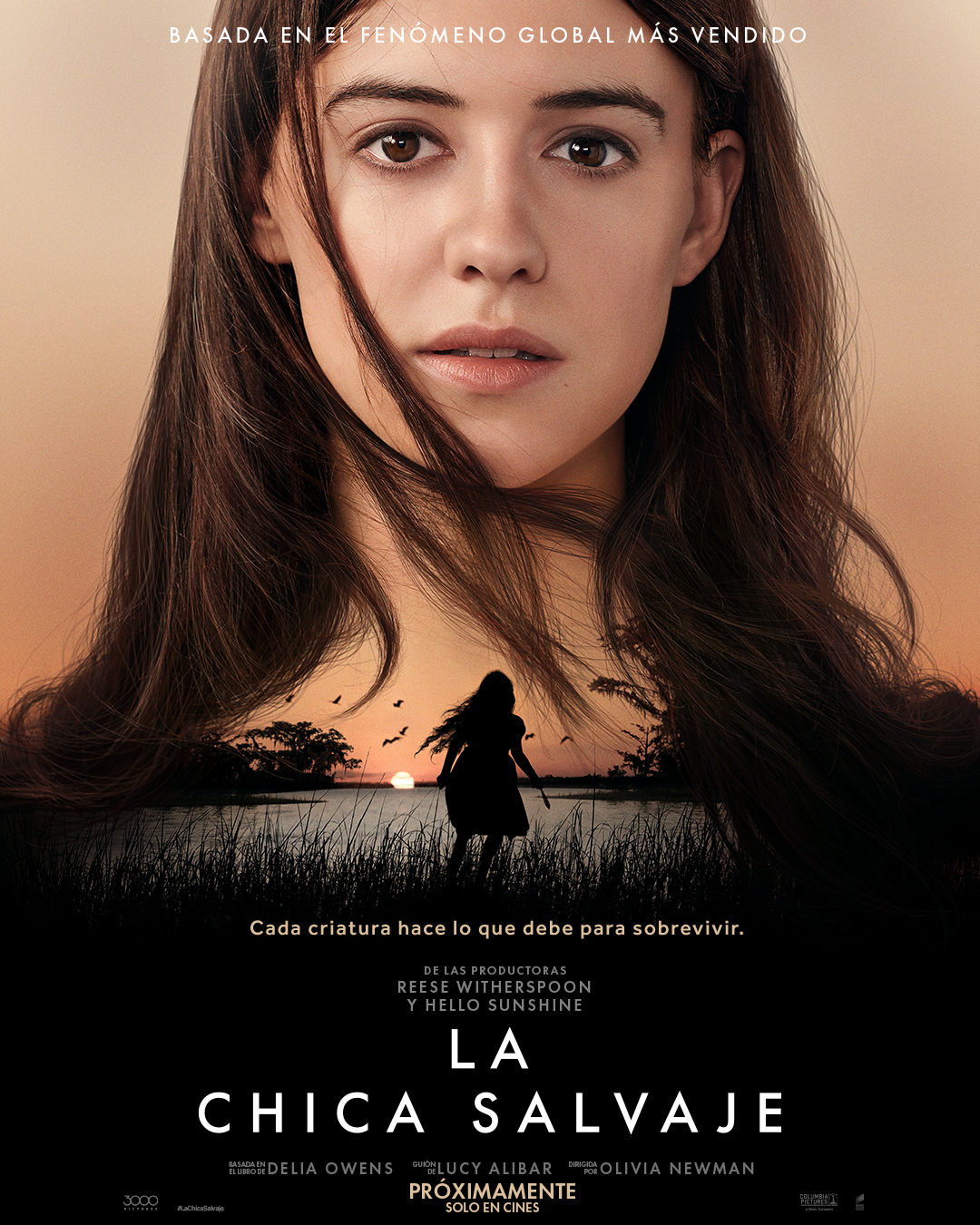 Póster oficial de "La chica salvaje", que llegará a comienzos de septiembre a los cines de Latinoamérica. (Sony Pictures)