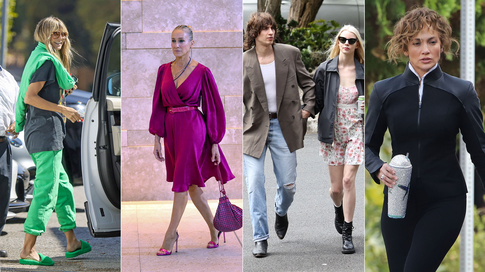 Del atuendo futurista de Jennifer Lopez a los simpáticos zapatos de Heidi Klum: celebrities en un click