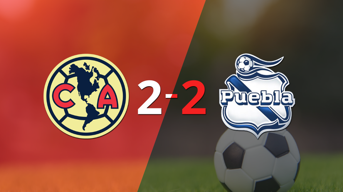 Club América y Puebla sellaron un empate a dos