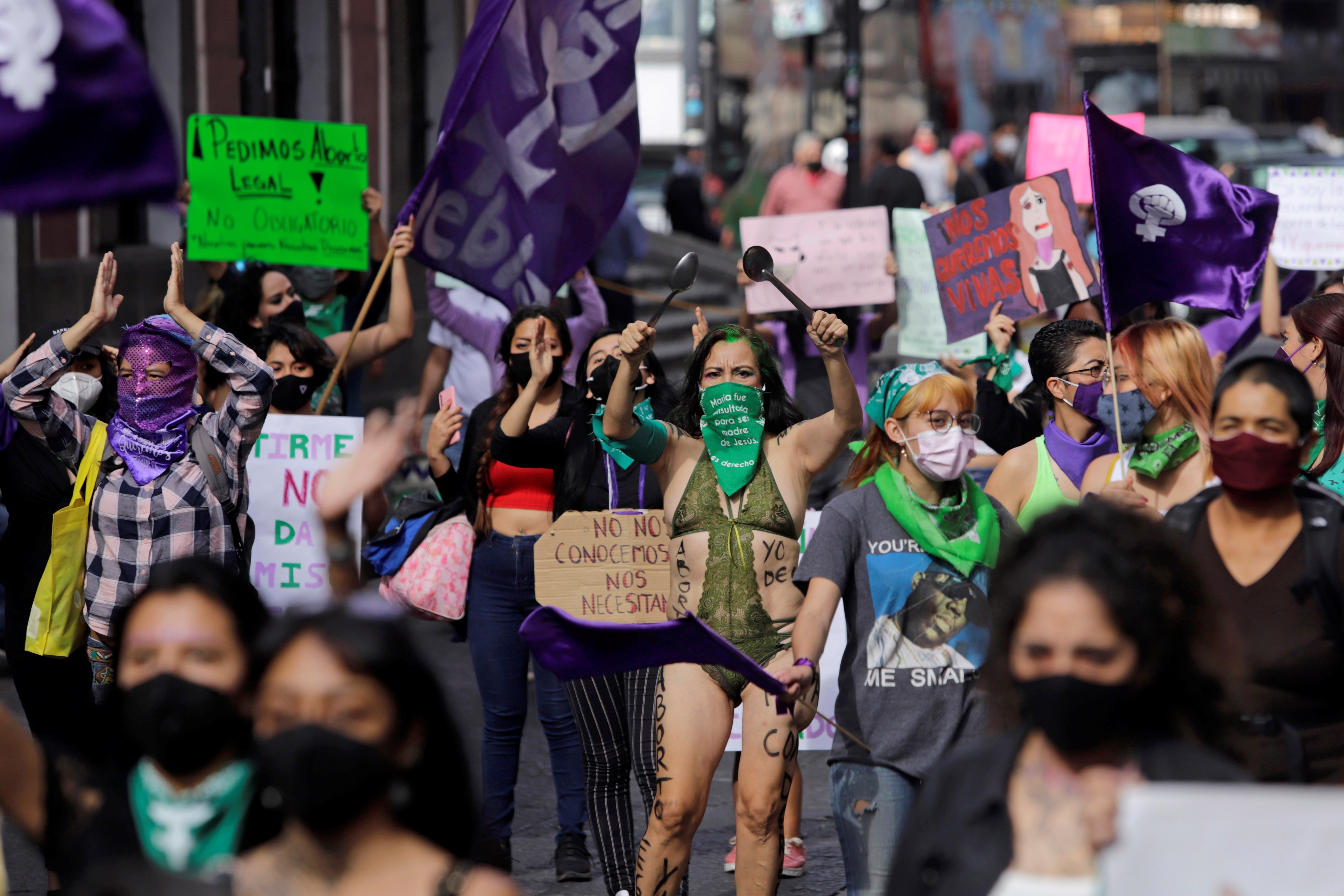 Ya en otras ocasiones, en Puebla se han realizado movilizaciones para exigir justicia. . EFE/Hilda Ríos/Archivo

