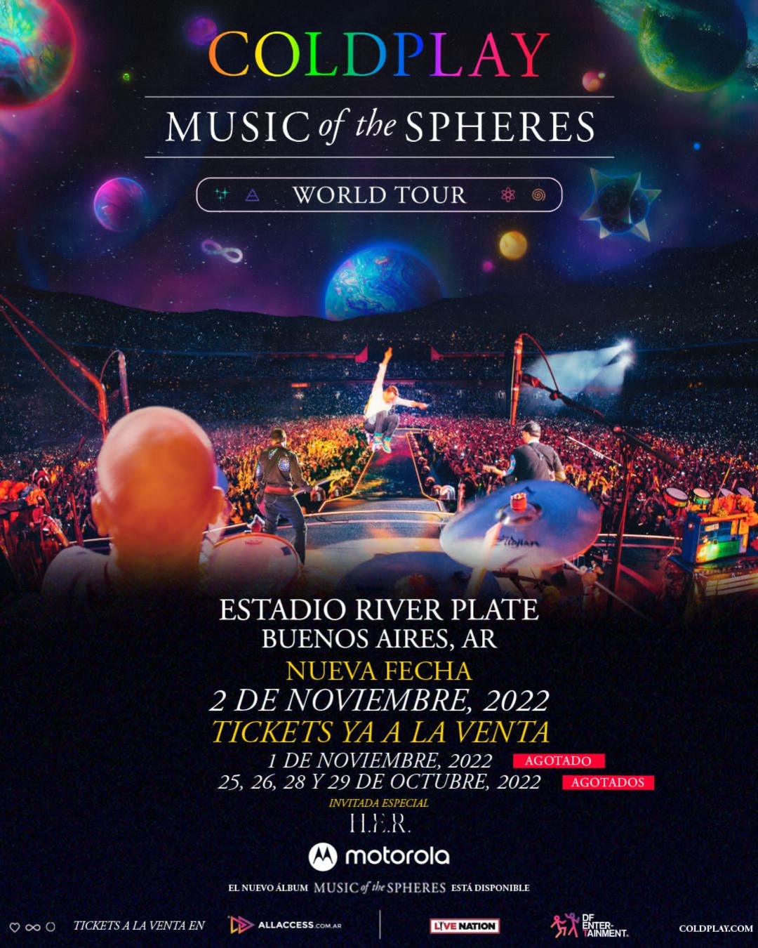 Las fechas de Coldplay en Argentina