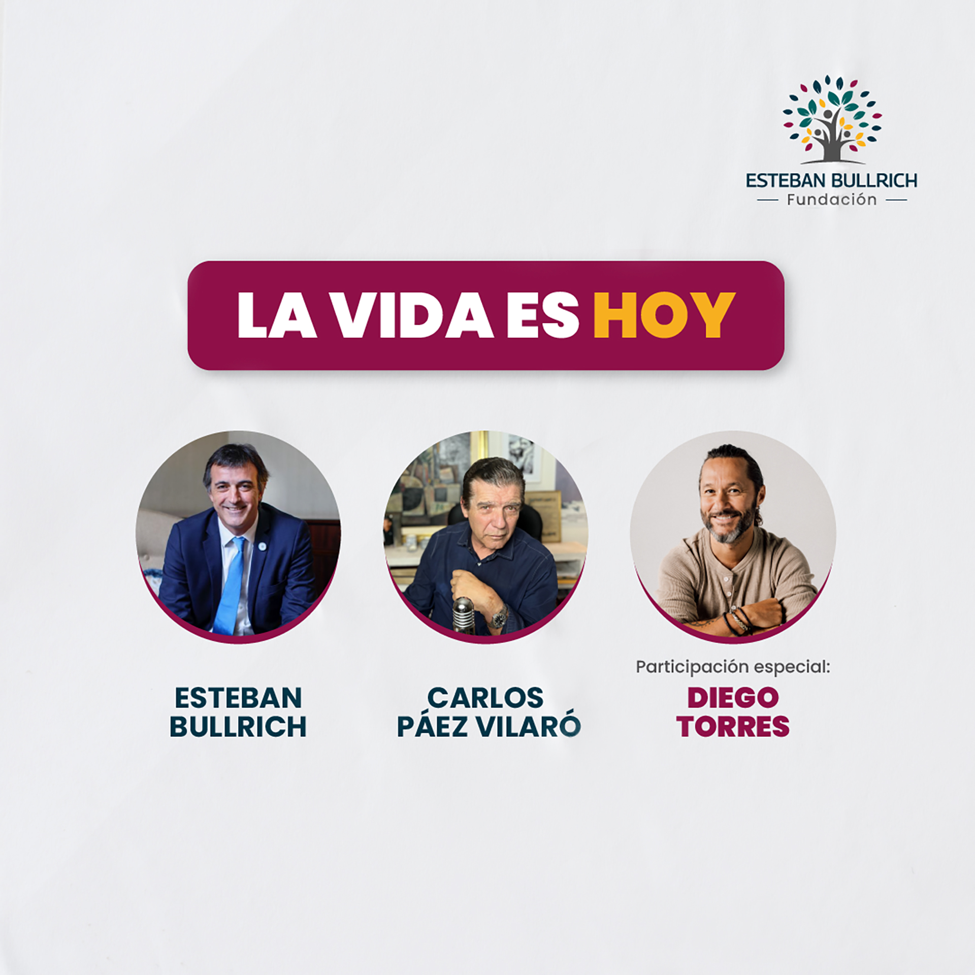 El evento tendrá lugar en el Movistar Arena, desde las 19
(Evento "La vida es Hoy")