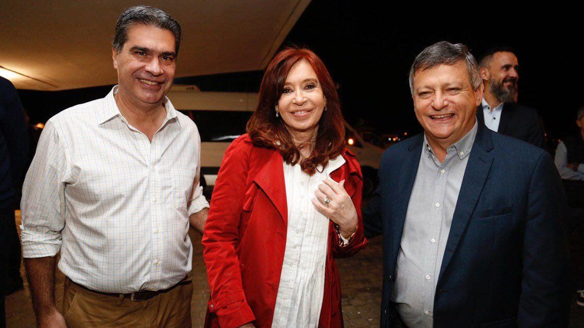 Jorge Capitanich, Cristina Kirchner and Domingo Peppo