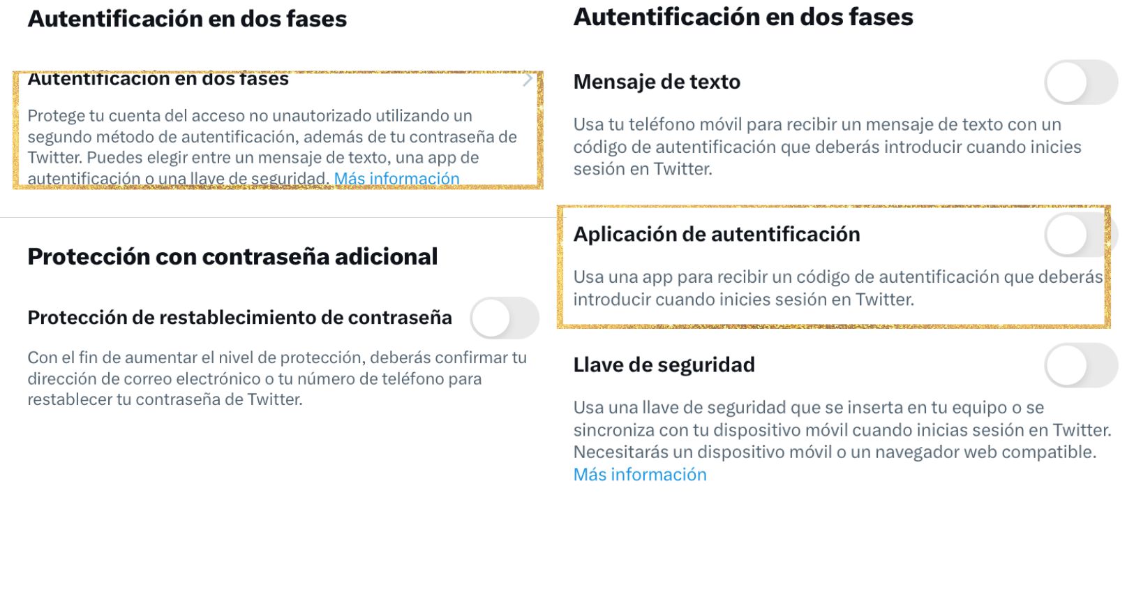 Existen dos opciones que algunas personas han tomado: Authy y Google Authenticator.