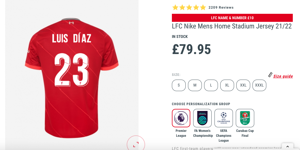 La camiseta del colombiano Luis Díaz en el Liverpool no saldrá barata: esto  es lo que cuesta - Infobae