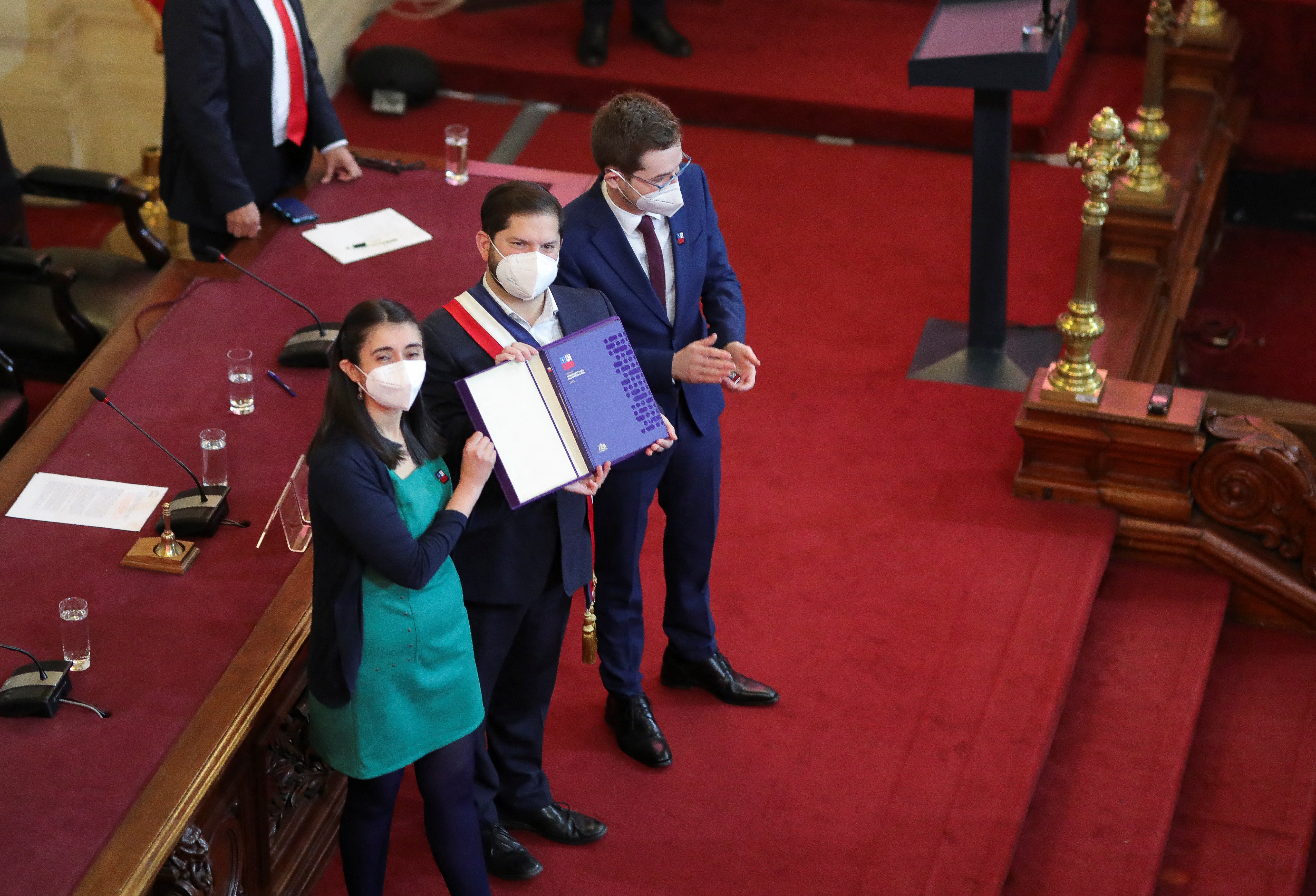 Chile's constitutional Convention hands out the final draft of the new constitution, in Santiago