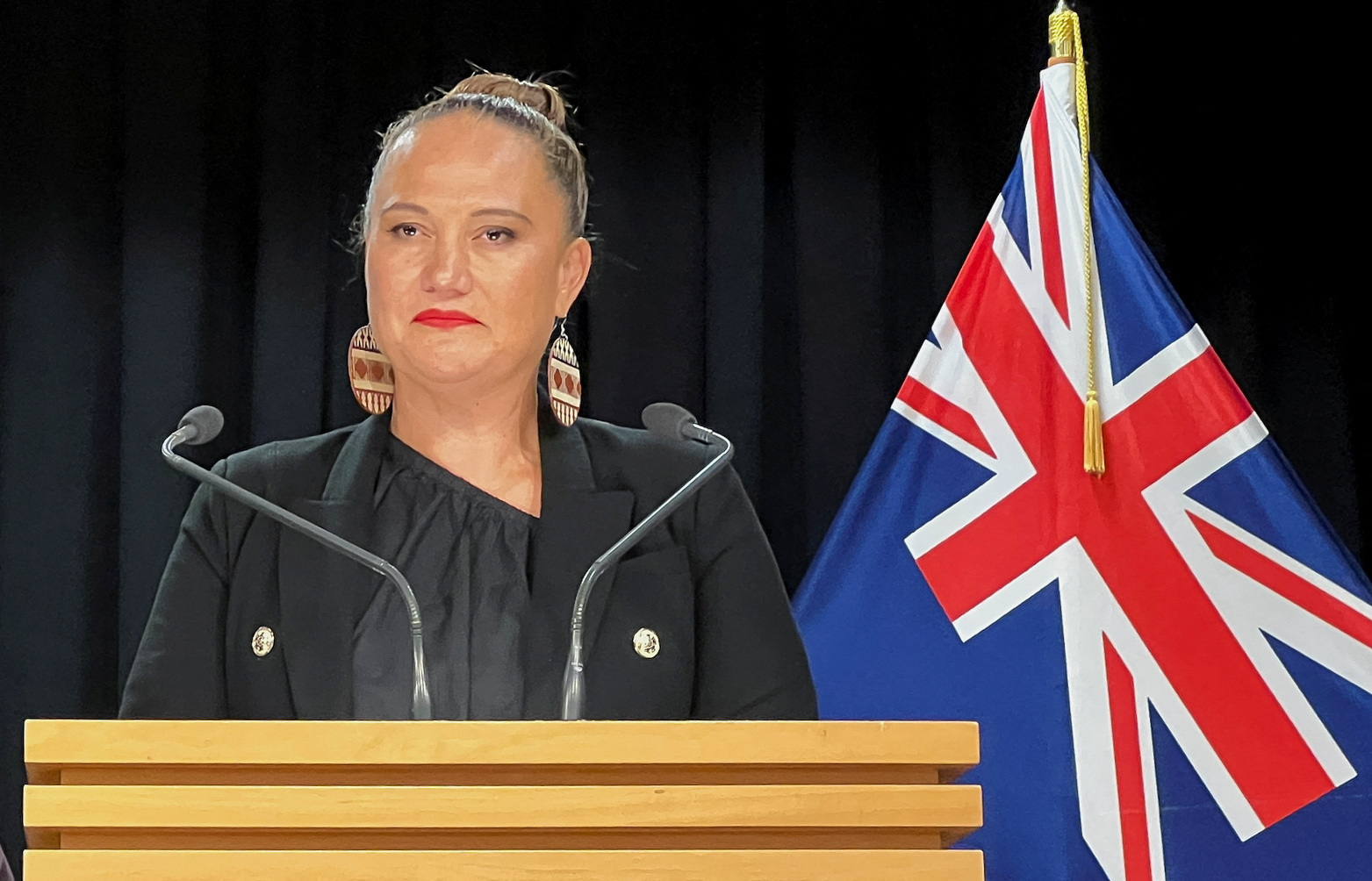 La nueva viceprimera ministra de Nueva Zelanda, Carmel Sepuloni. (REUTERS/Lucy Craymer)