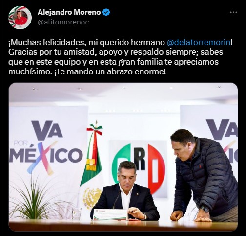 La amistad de Vladimir y Alito Moreno ha quedado enmarcada en redes sociales (Twitter/@alitomorenoc)