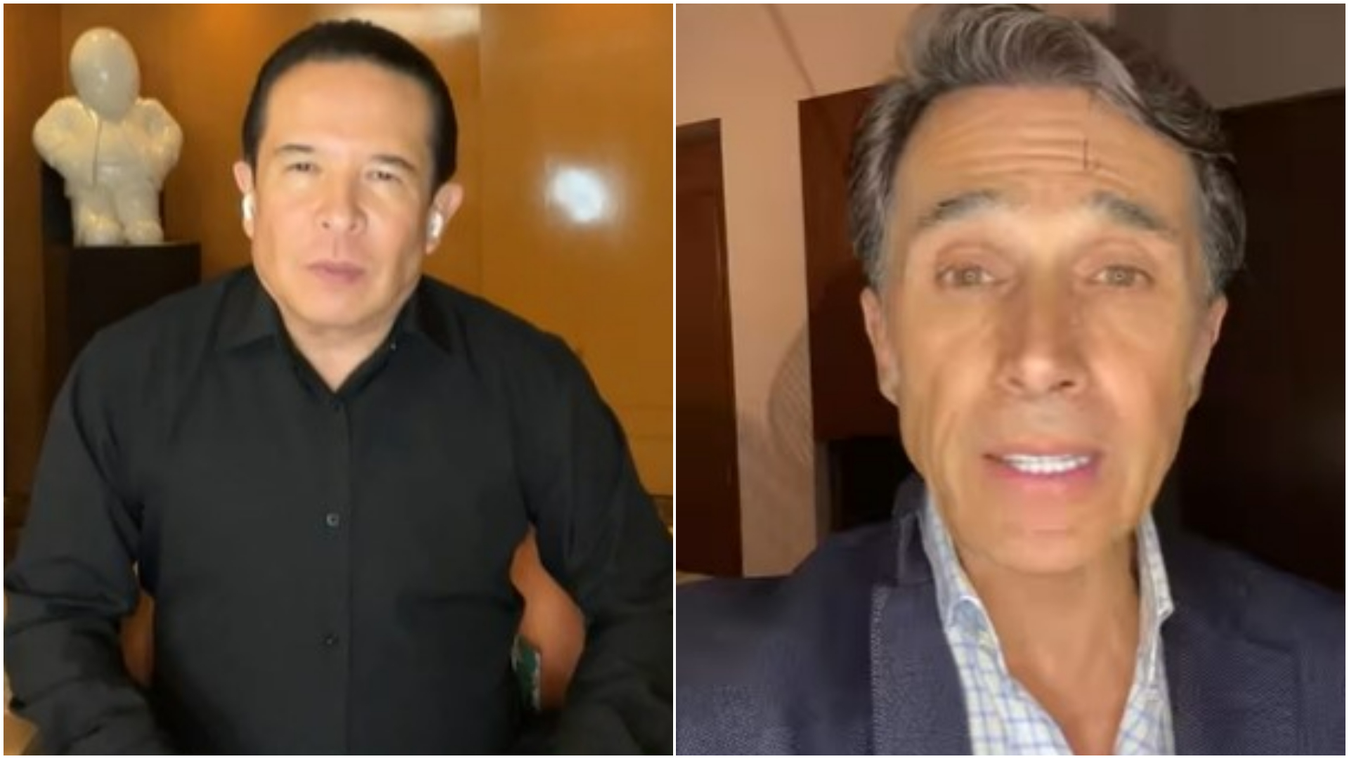 Sergio Mayer aseguró que iría Gustavo Adolfo "oculto" de la Ley (Instagram/@sergiomayerb y Facebook/GustavoAdolfoInfanteOficial)