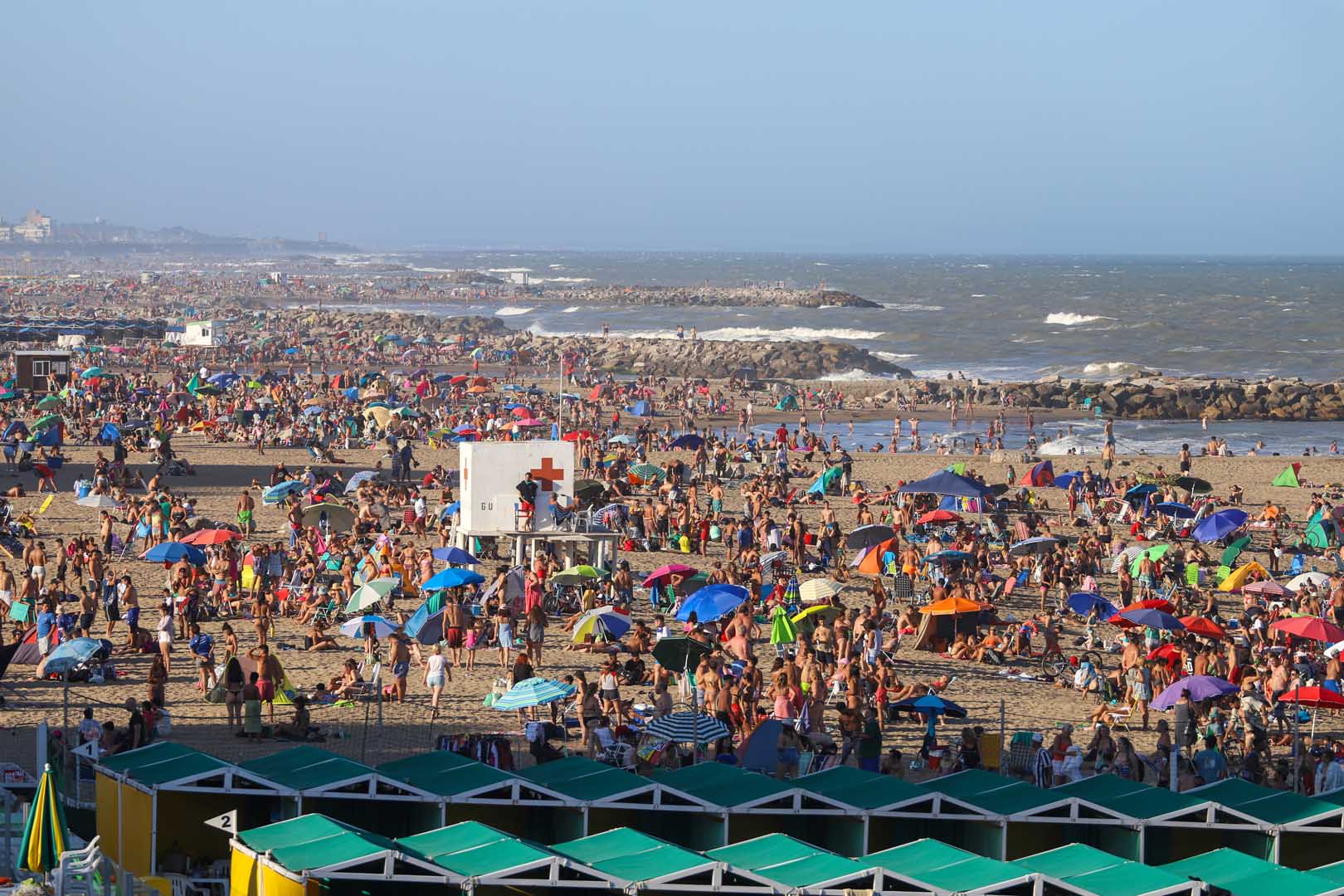 Las playas del Sur registraron una masiva convocatoria hasta pasadas las 19, tanto el sábado como el domingo