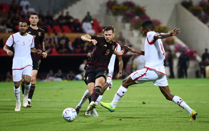 Niclas Füllkrug marcó el gol del triunfo de Alemania ante Omán en su último amistoso previo al Mundial de Qatar (REUTERS/Annegret Hilse)