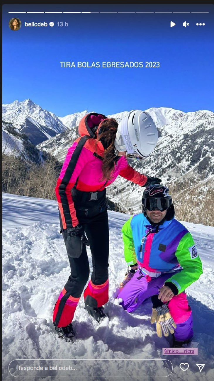 Débora Bello, Nico Riera y otra imagen en Aspen