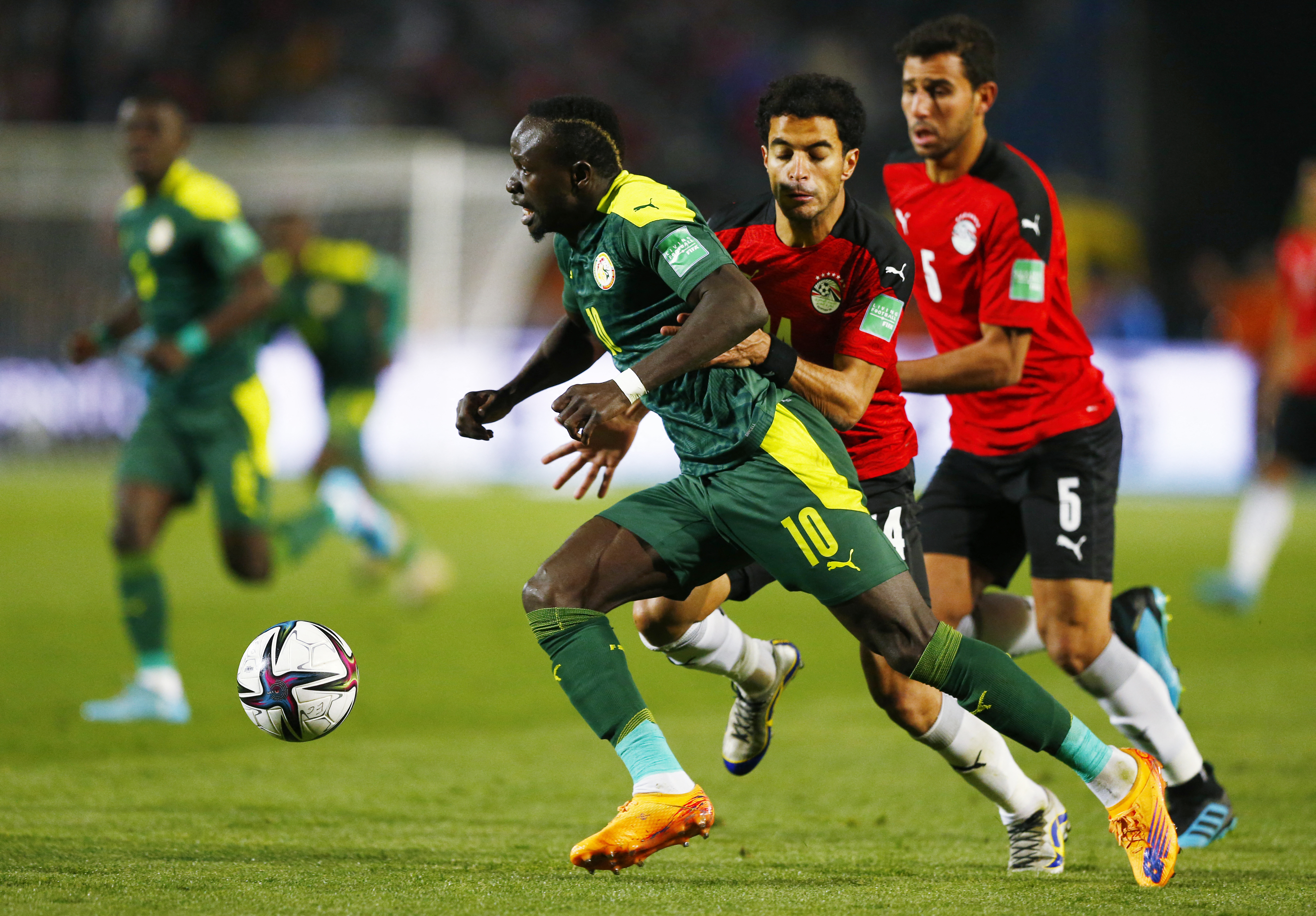 Sadio Mané during a match against Egypt with the Senegal team in the African Cup of Nations (REUTERS / Amr Abdallah Dalsh)