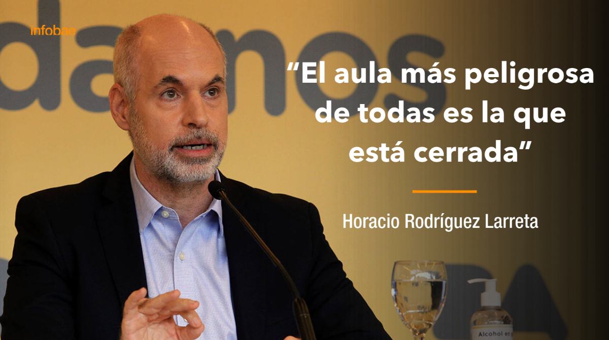 Horacio Rodríguez Larreta realizó una fuerte defensa de las clases presenciales