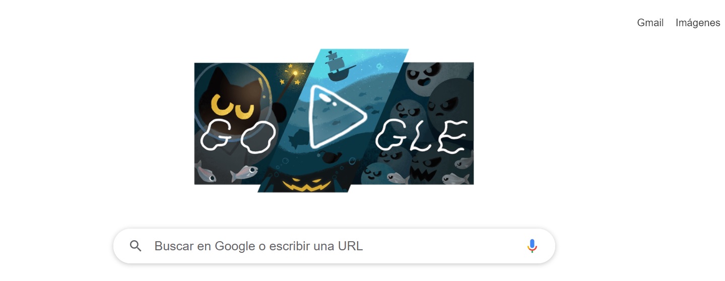 Google publicó un doodle en honor a Halloween