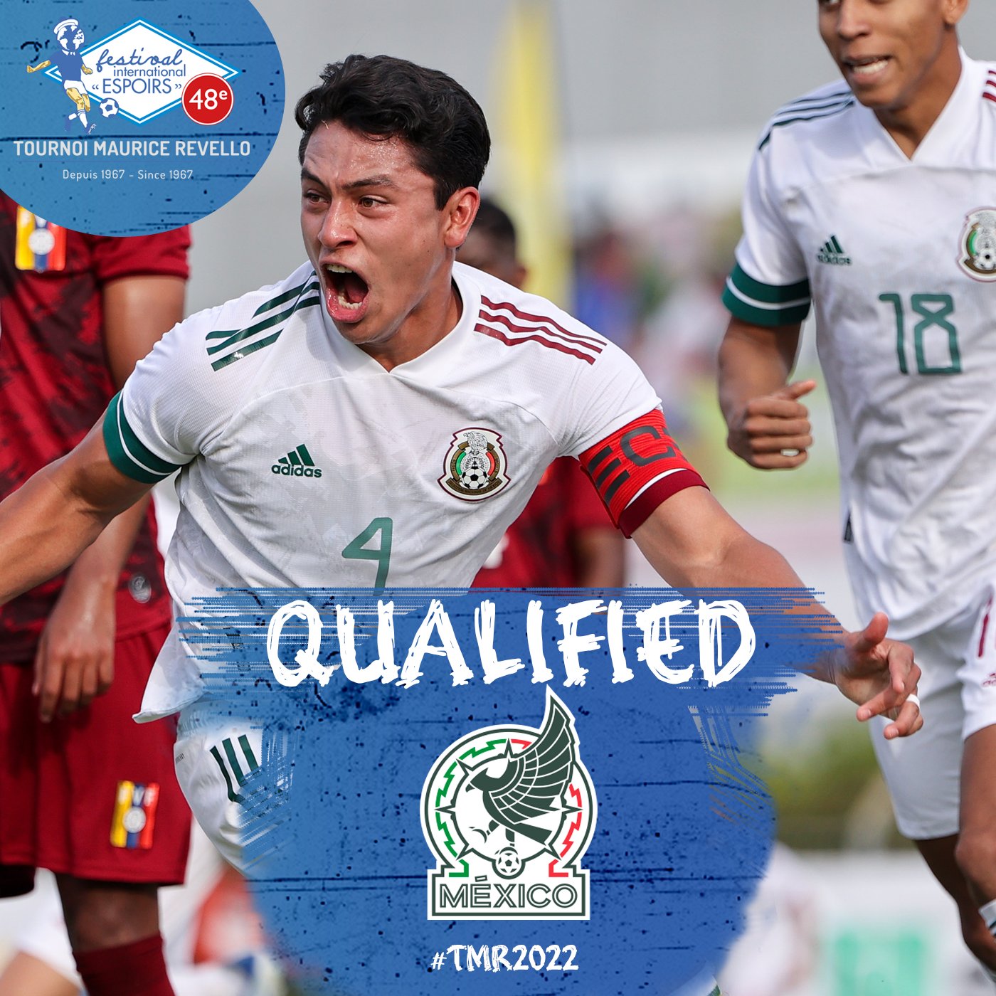 Le Mexique s'est qualifié pour les demi-finales du tournoi Maurice Revello 2022. Photo : @TournoiMRevello