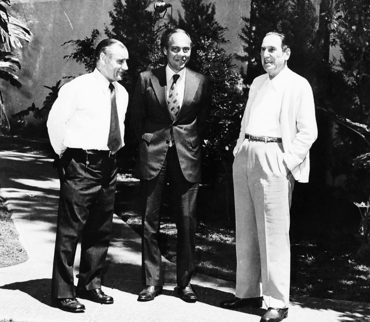 Juan Esquer (jefe de la custodia), Gustavo Caraballo y Juan Domingo Perón