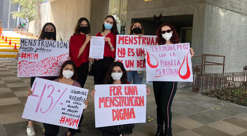 Menstruación Digna México inició su campaña en plena pandemia y ya logró la eliminación del IVA a nivel federal y la entrega gratuita de productos en algunos Estados. (Imagen: gentileza Menstruación Digna México)
