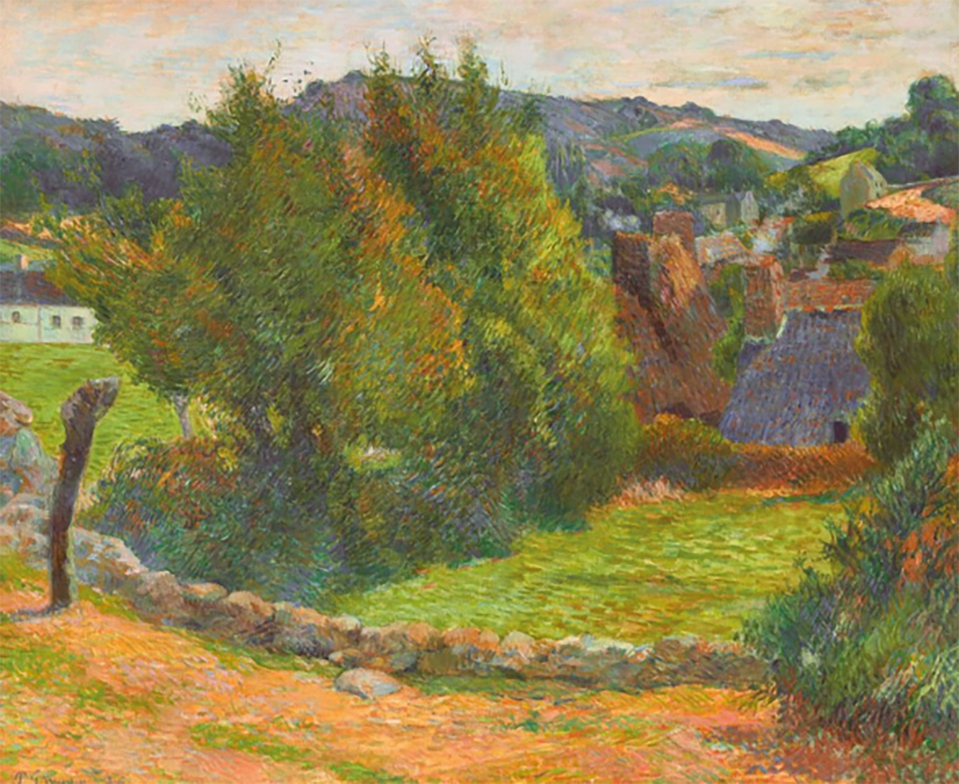 La casa Christie's subastó "La Montagne Sainte-Marguerite vue des environs du presbytère", un retrato de la campiña francesa realizado por Gauguin