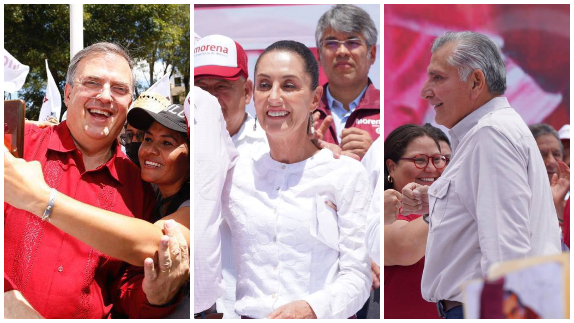 Aspirantes a la candidatura presidencial de Morena (Fotos: Twitter/PartidoMorenaMX)