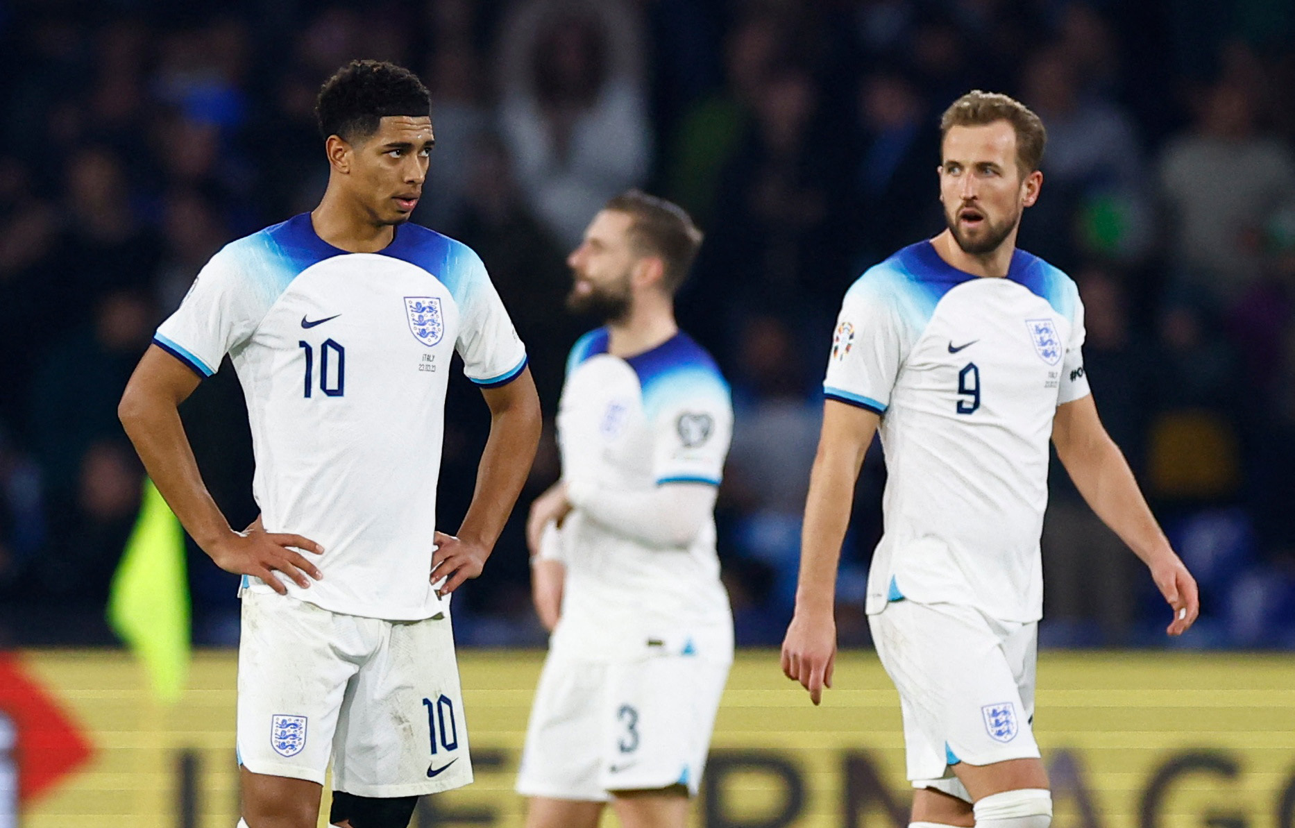 Jude Bellingham junto a Harry Kane en un partido de la selección inglesa el pasado mes de marzo. 