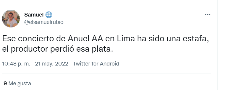 Usuarios de Twitter no perdonan tardanza de Anuel AA en su show de Lima